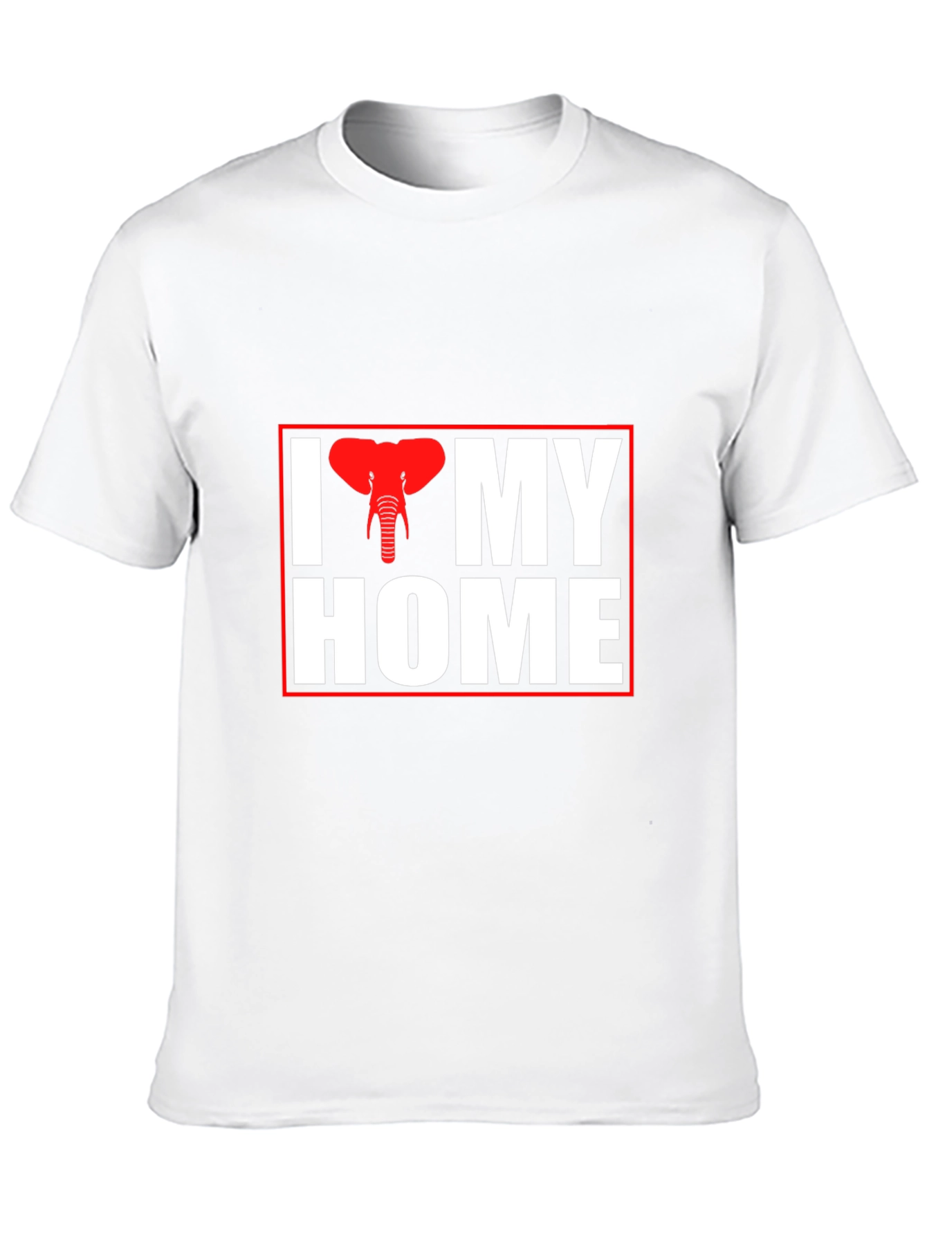 I Elephant My Home Black T-Shirt