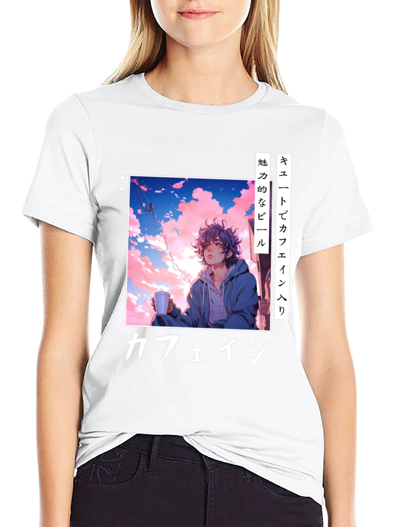 Anime Caffeine T-Shirt - Trendy Graphic Tee