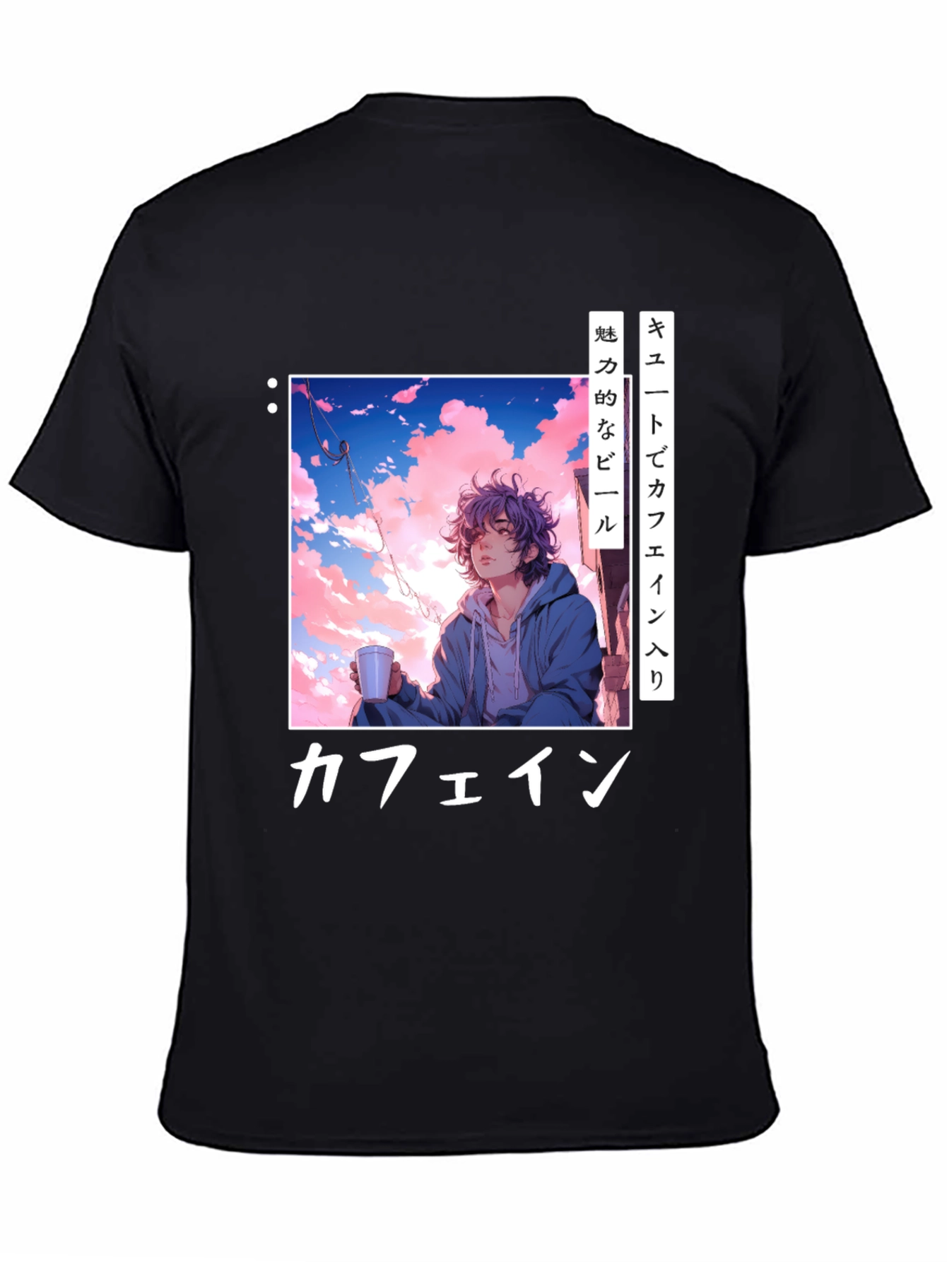 Anime Caffeine T-Shirt - Trendy Graphic Tee