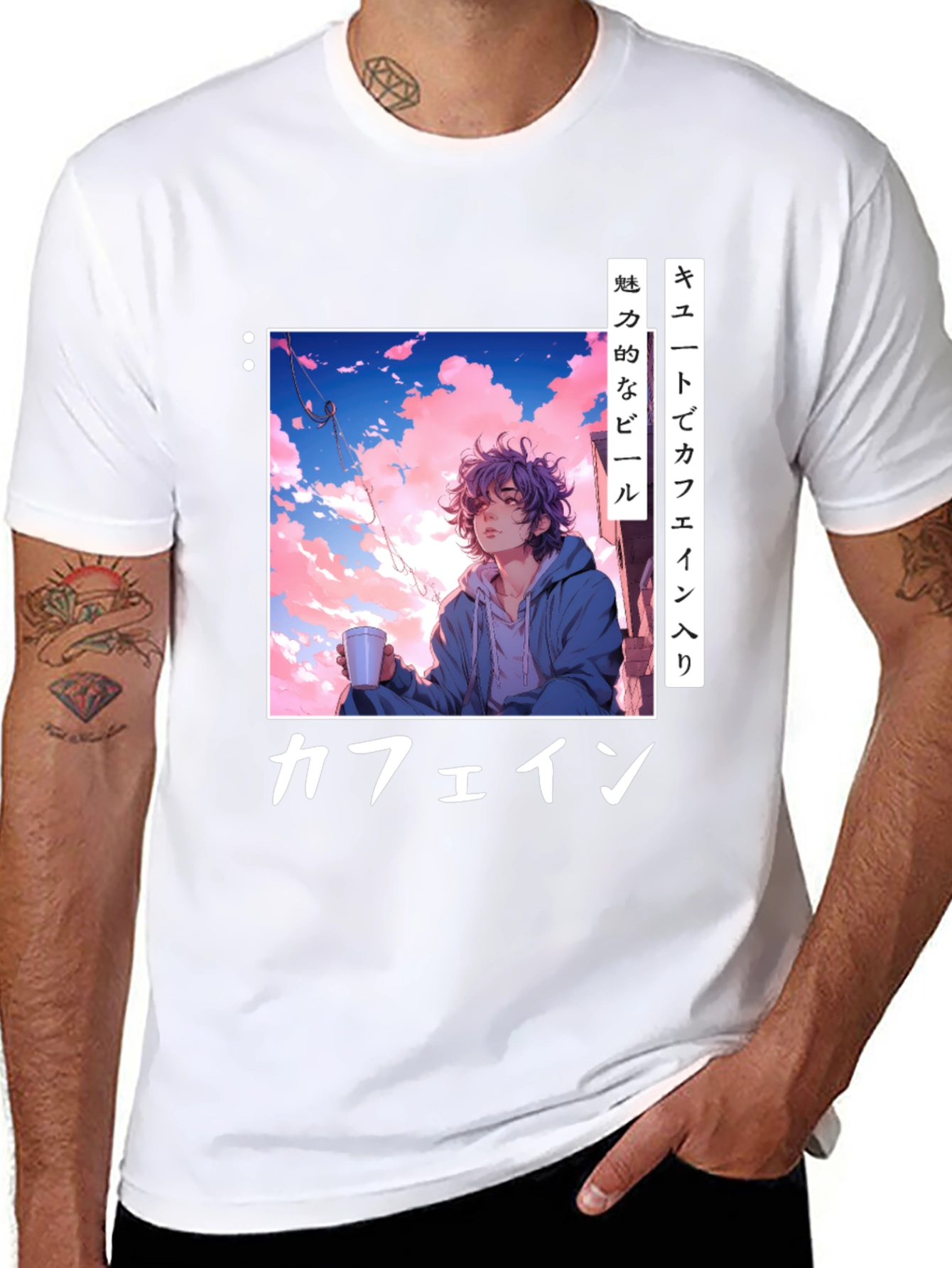 Anime Caffeine T-Shirt - Trendy Graphic Tee