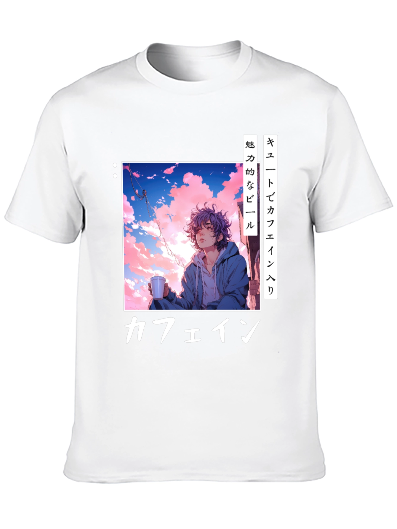 Anime Caffeine T-Shirt - Trendy Graphic Tee