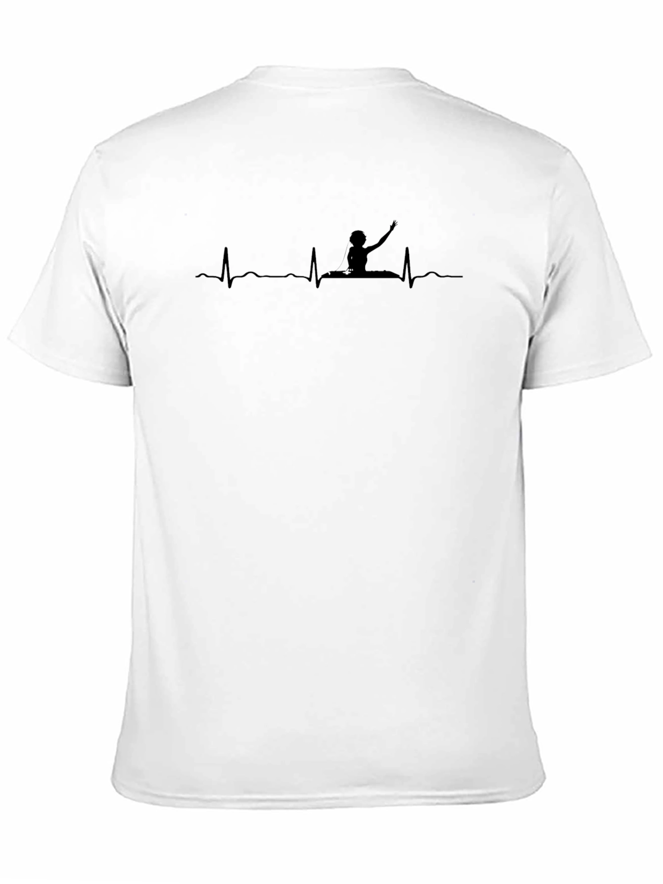 Kayaking Heartbeat Tee - Black Graphic T-Shirt