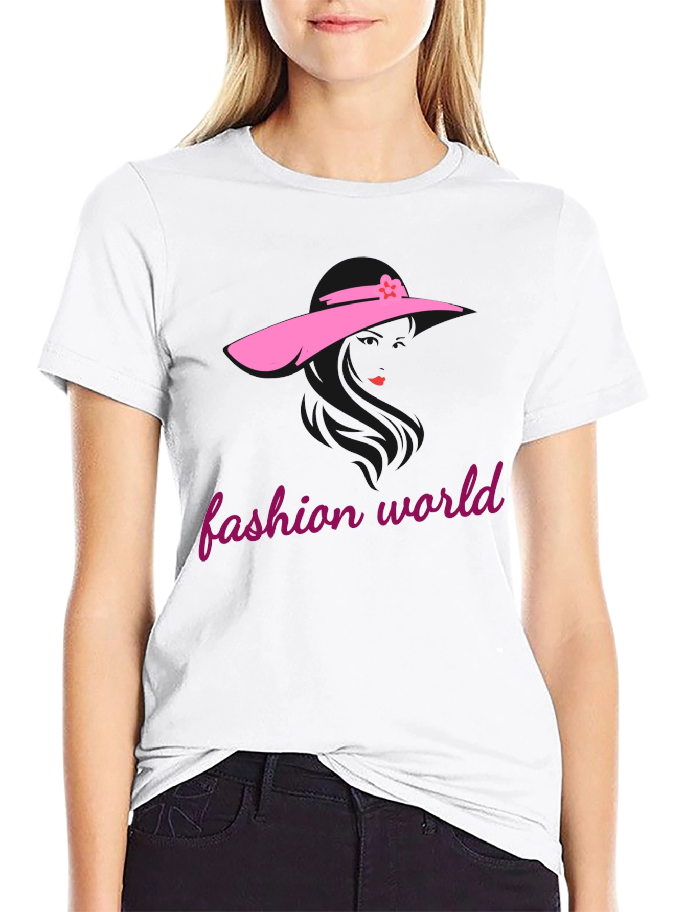 Fashion World T-Shirt - Chic Graphic Tee