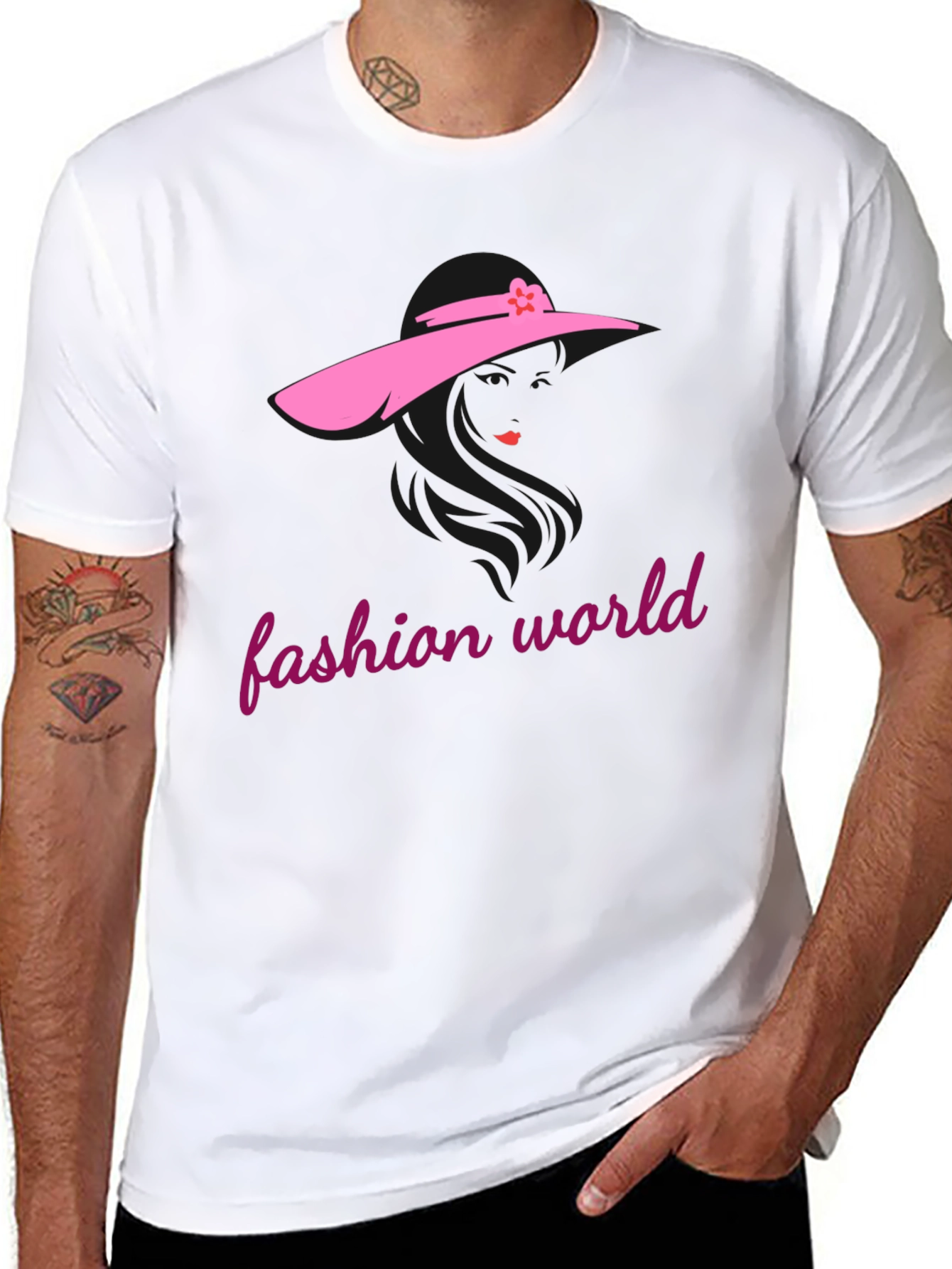 Fashion World T-Shirt - Chic Graphic Tee