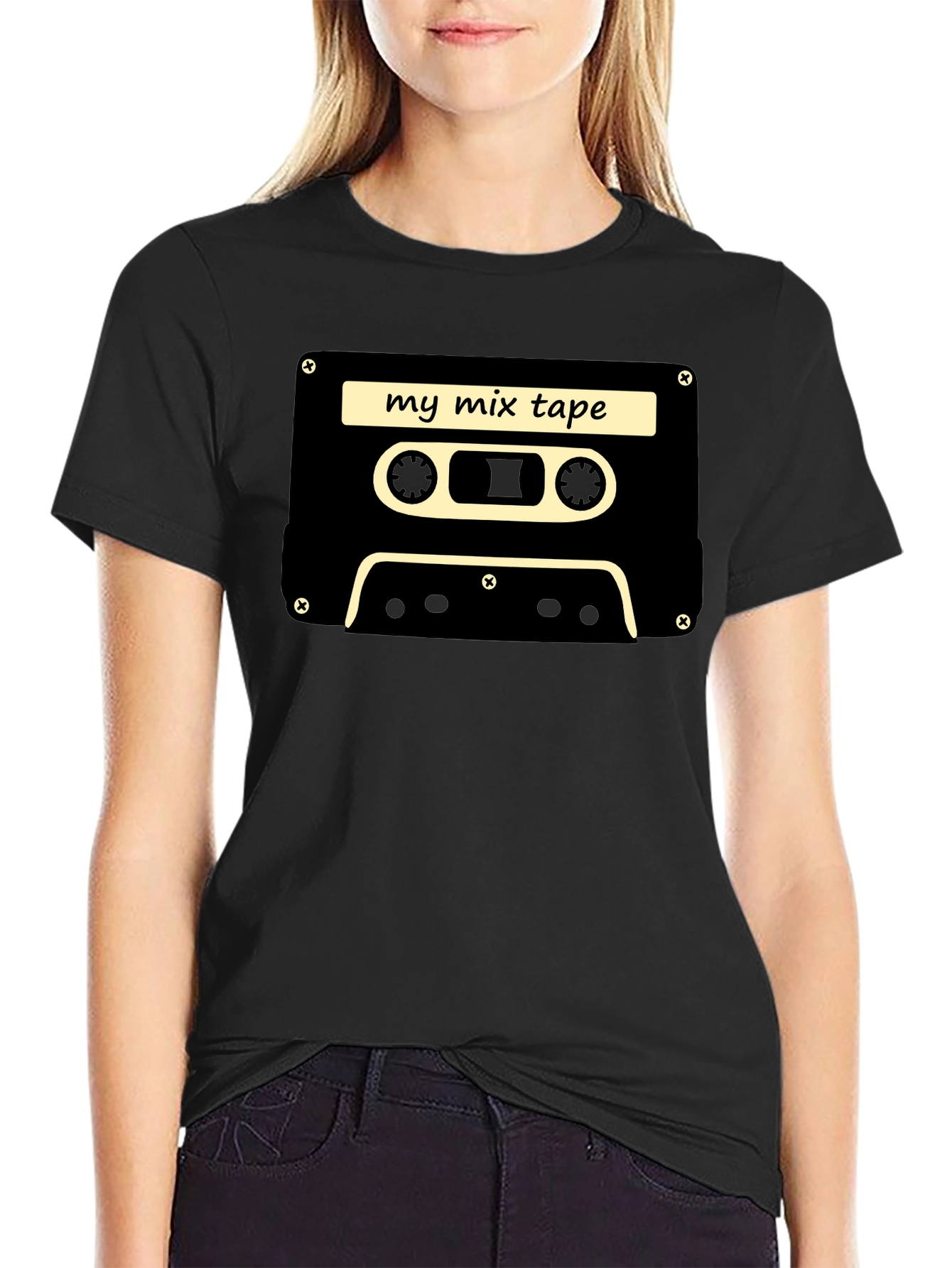 Retro Mixtape T-Shirt - Black Cassette Tee
