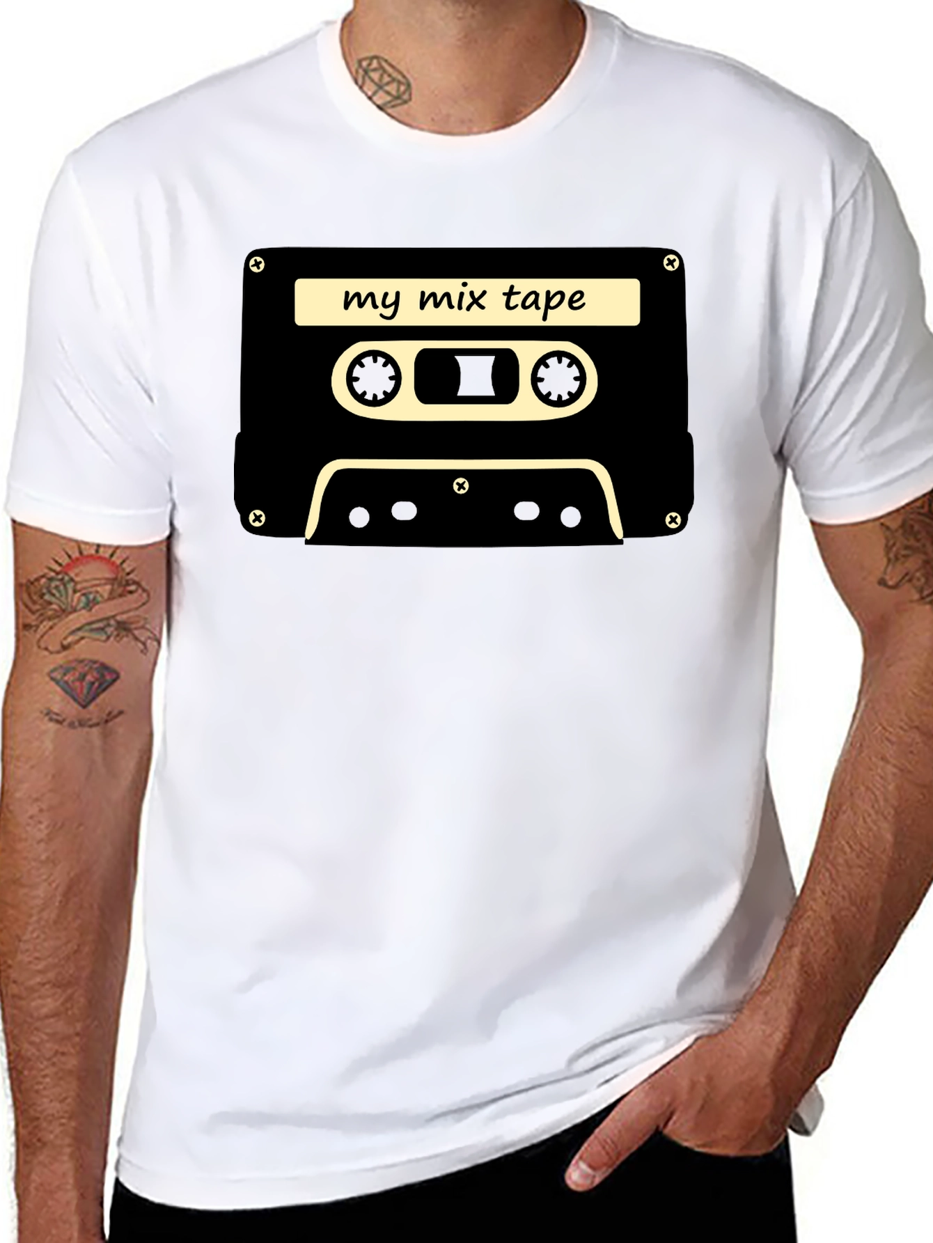 Retro Mixtape T-Shirt - Black Cassette Tee