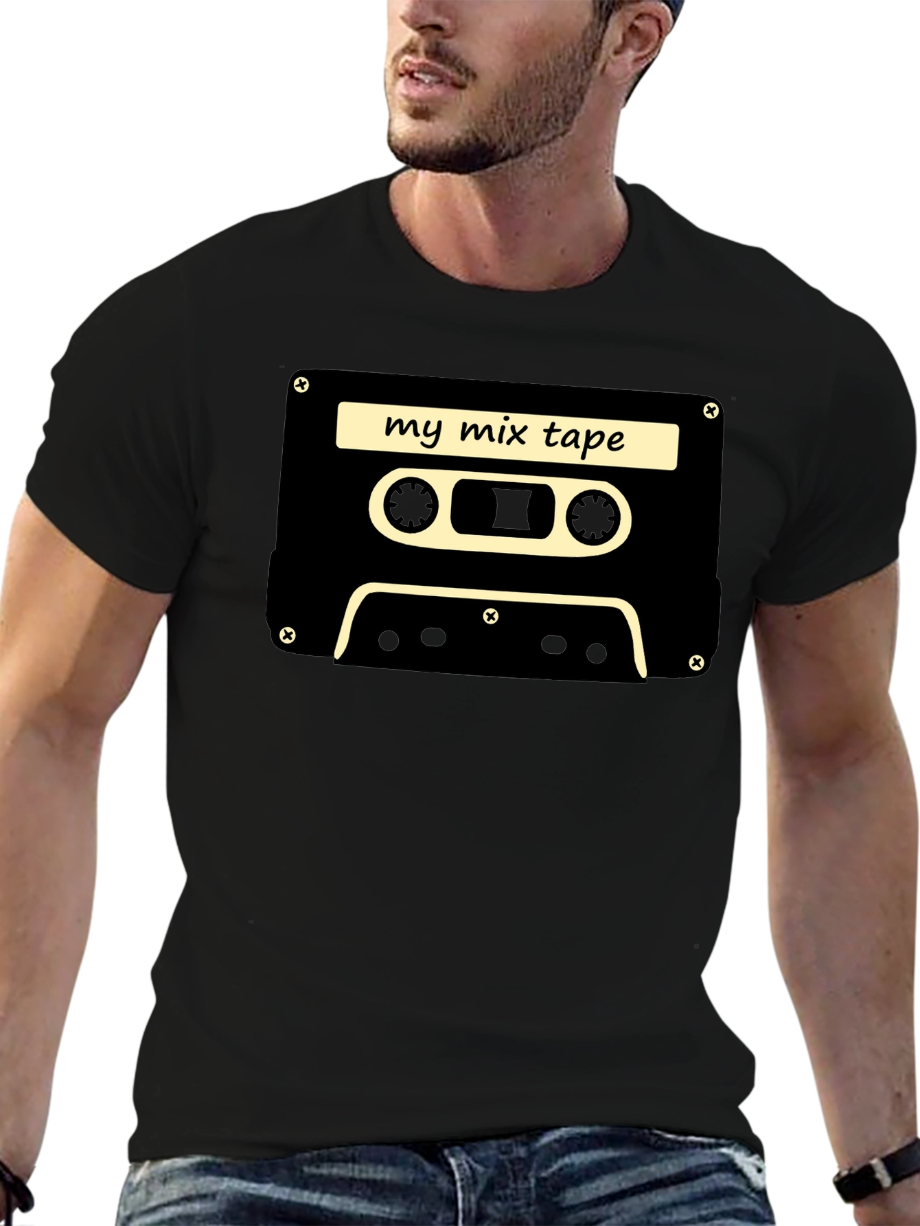 Retro Mixtape T-Shirt - Black Cassette Tee