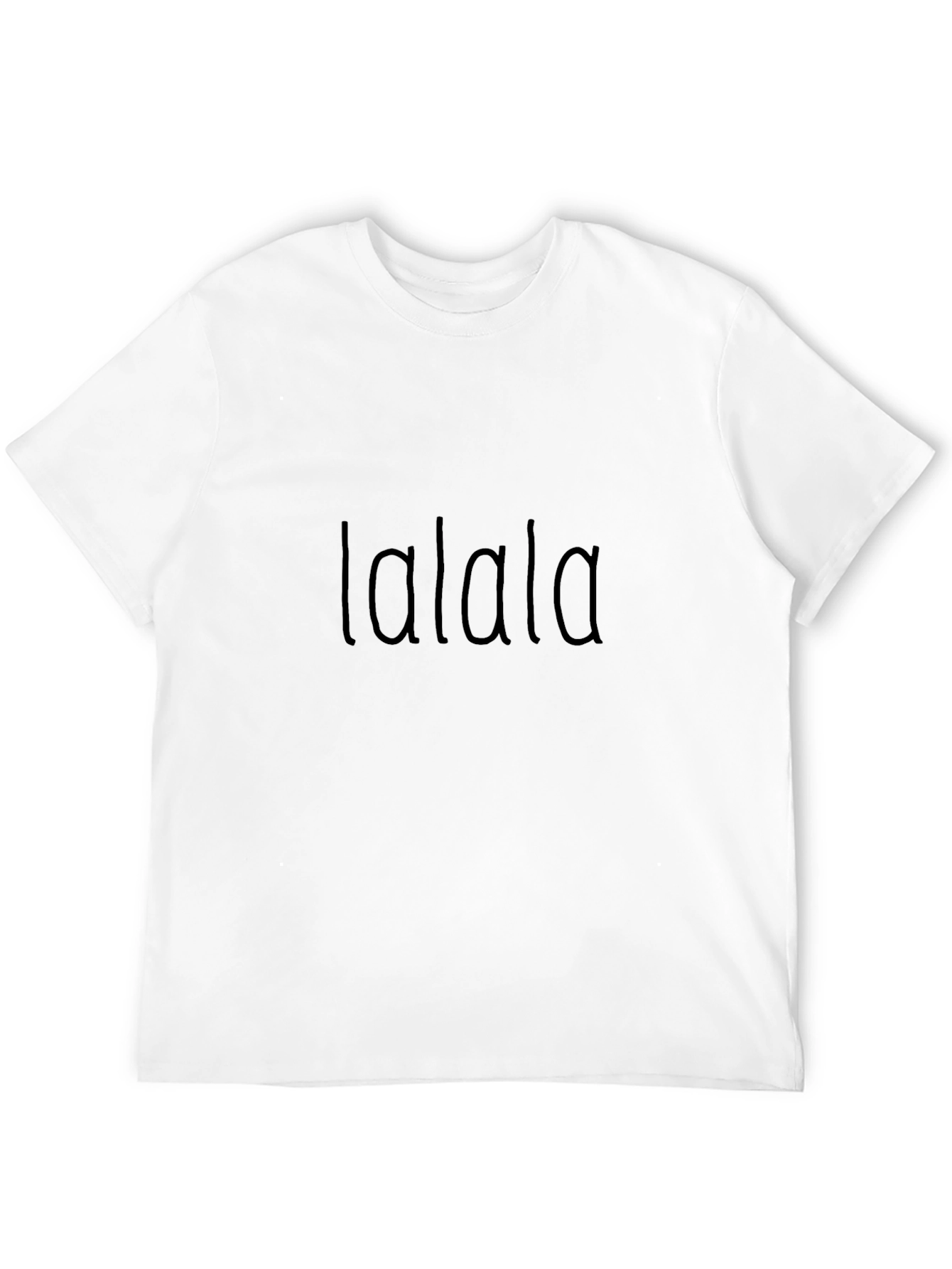 lalala Black Casual T-Shirt