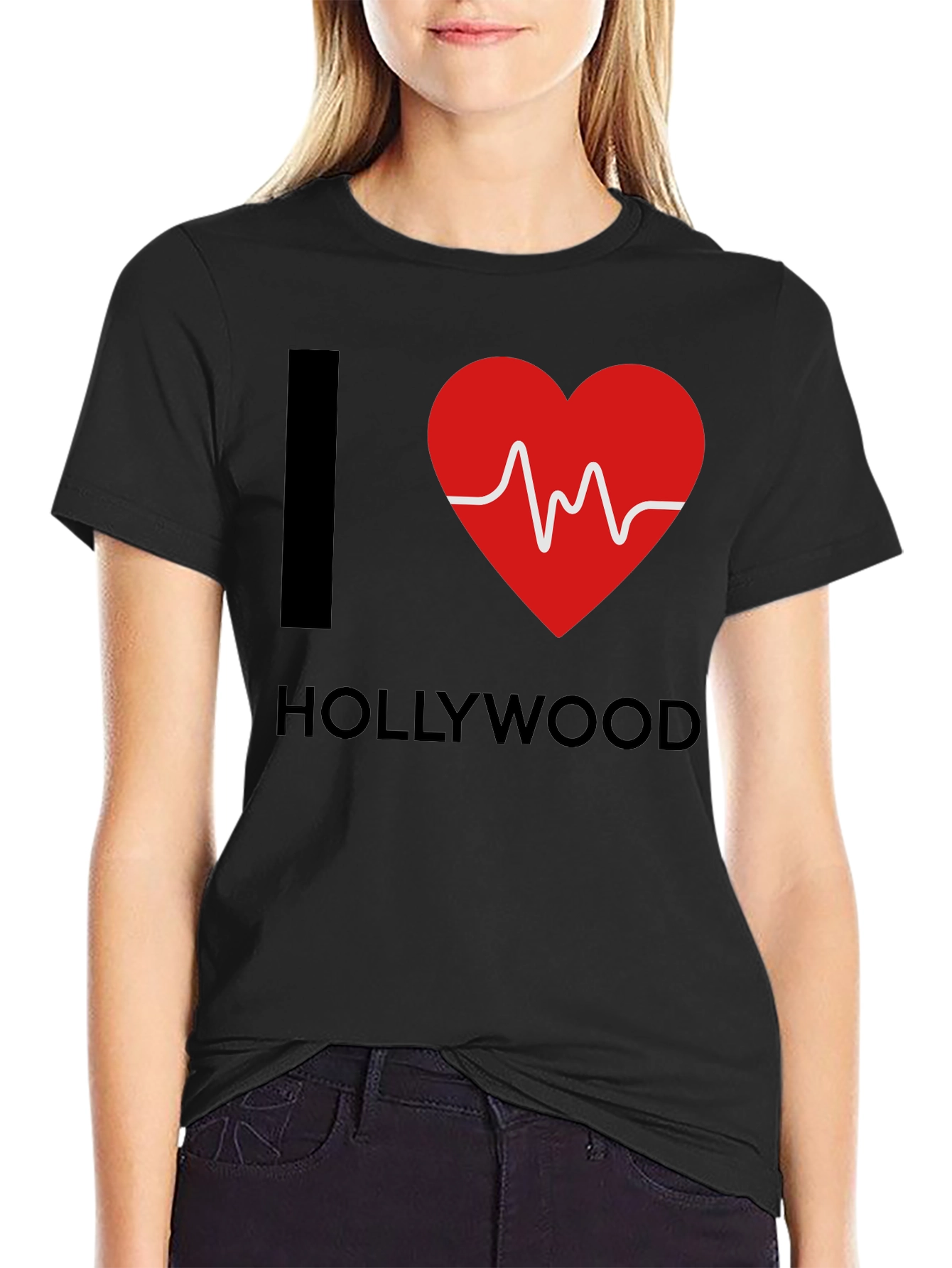I Heart Hollywood T-Shirt - ECG Red Heart Design