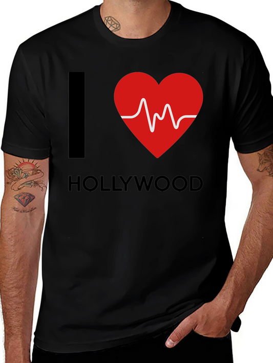 I Heart Hollywood T-Shirt - ECG Red Heart Design