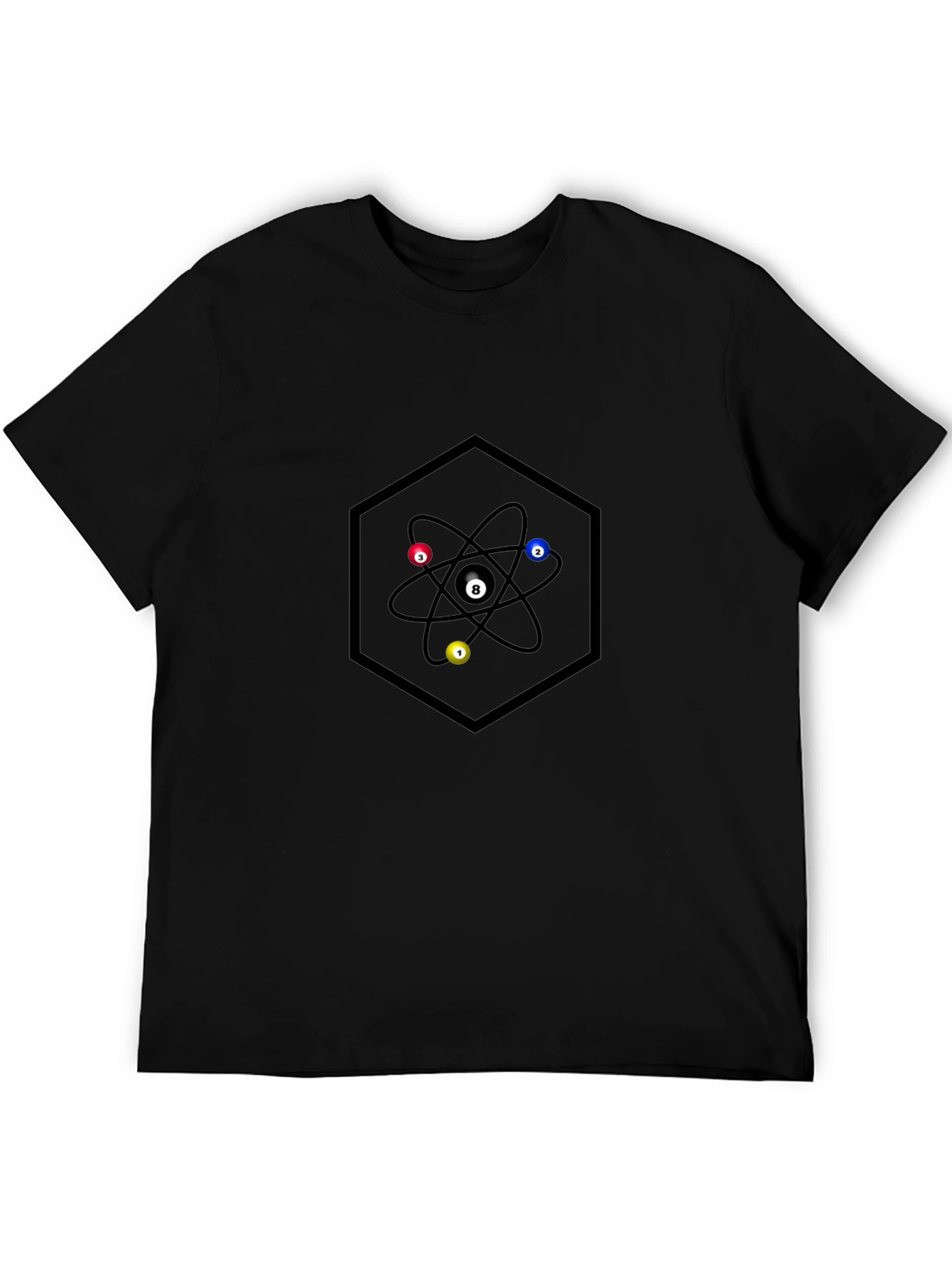 Atom Pool Ball Graphic T-Shirt
