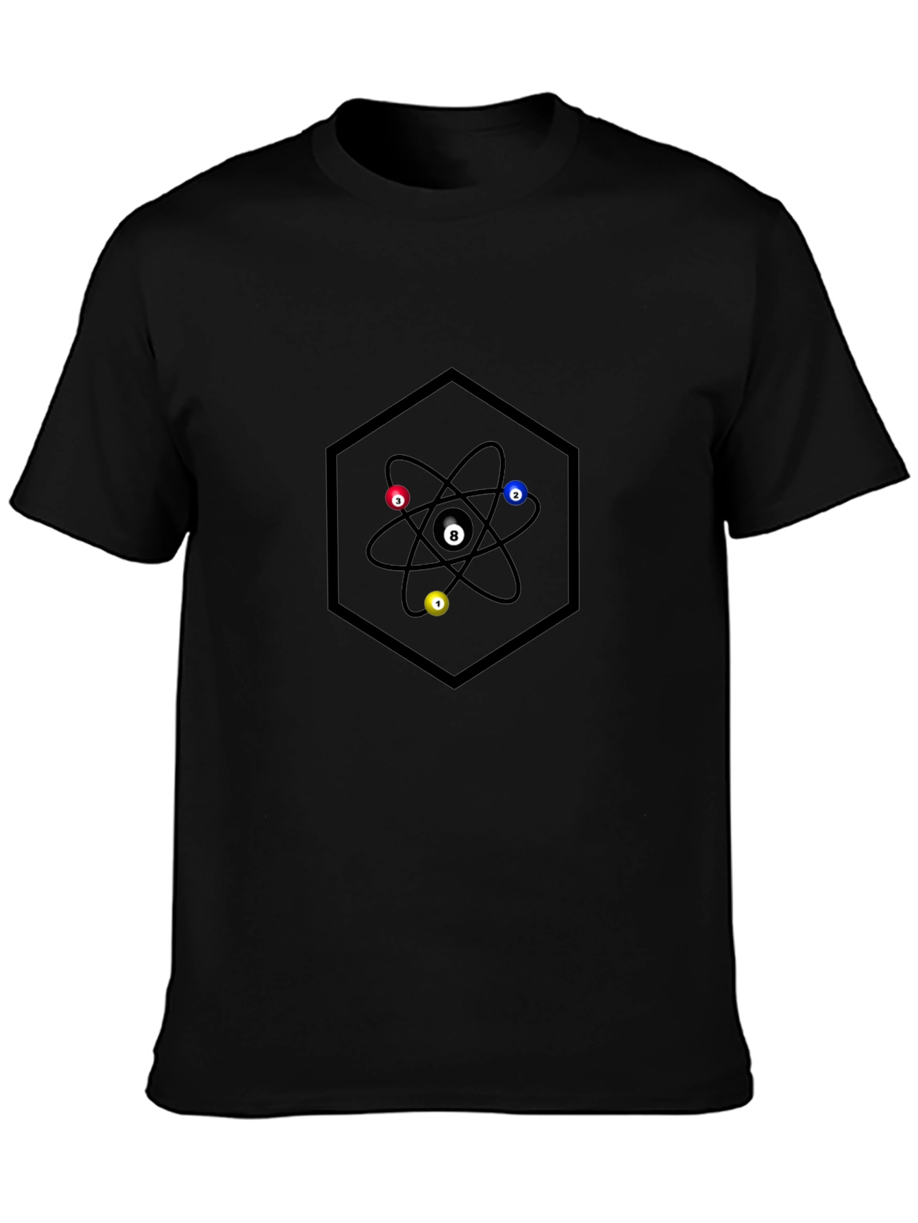 Atom Pool Ball Graphic T-Shirt