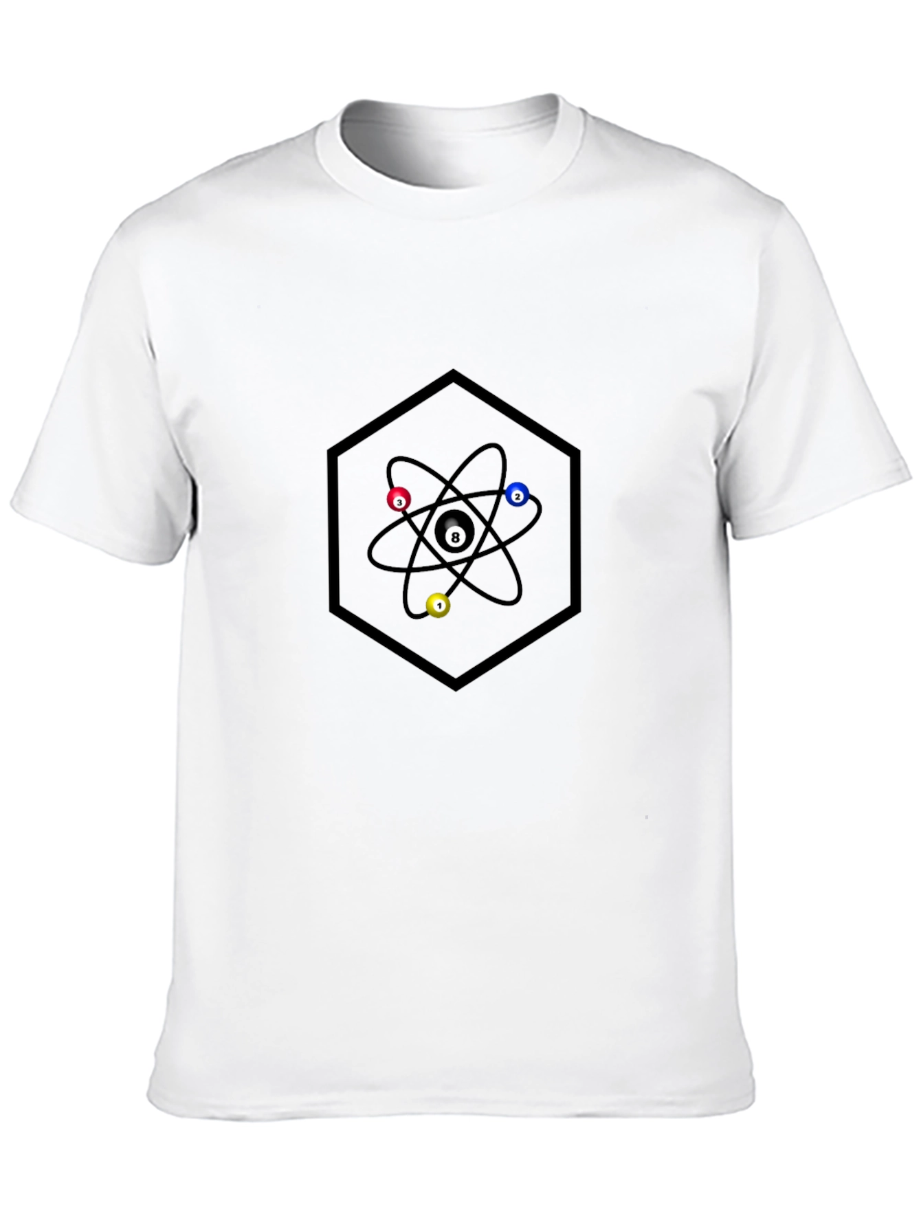 Atom Pool Ball Graphic T-Shirt