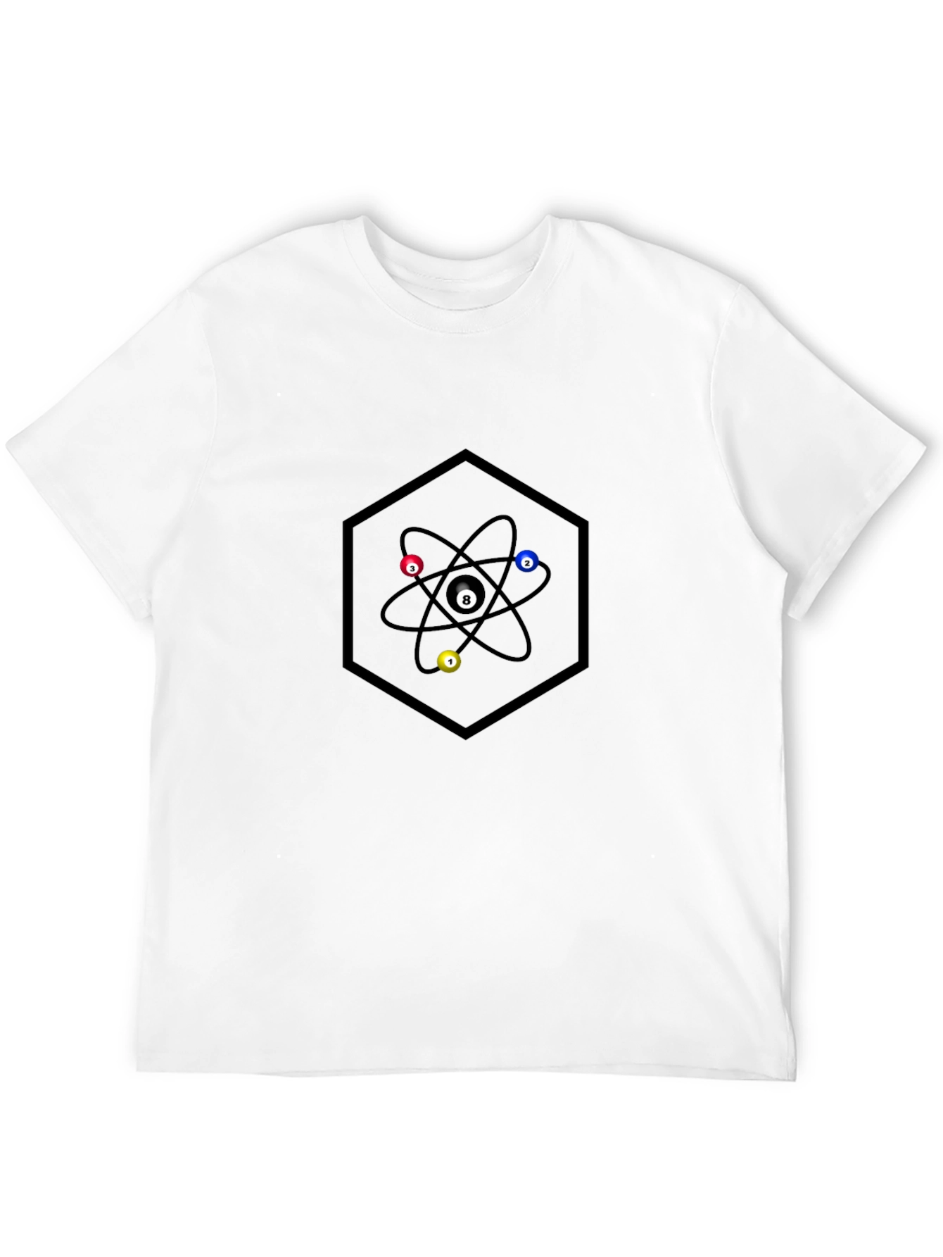 Atom Pool Ball Graphic T-Shirt