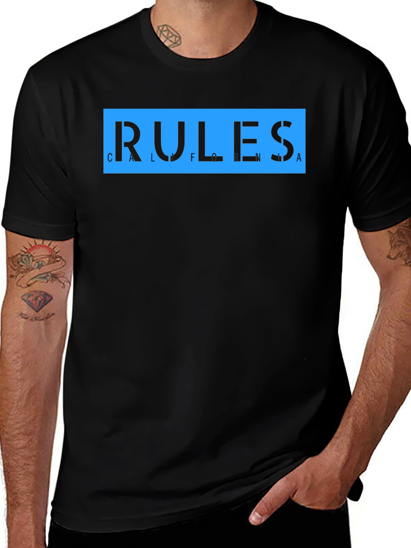 California Rules Graphic T-Shirt - Black