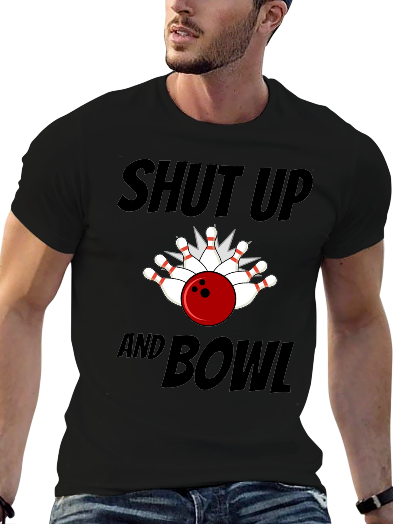Shut Up and Bowl T-Shirt - Bowling Graphic Tee