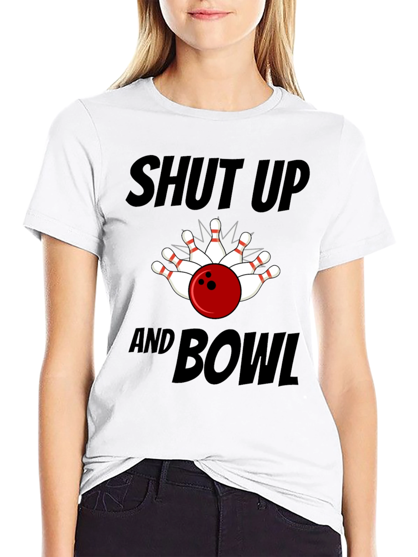 Shut Up and Bowl T-Shirt - Bowling Graphic Tee