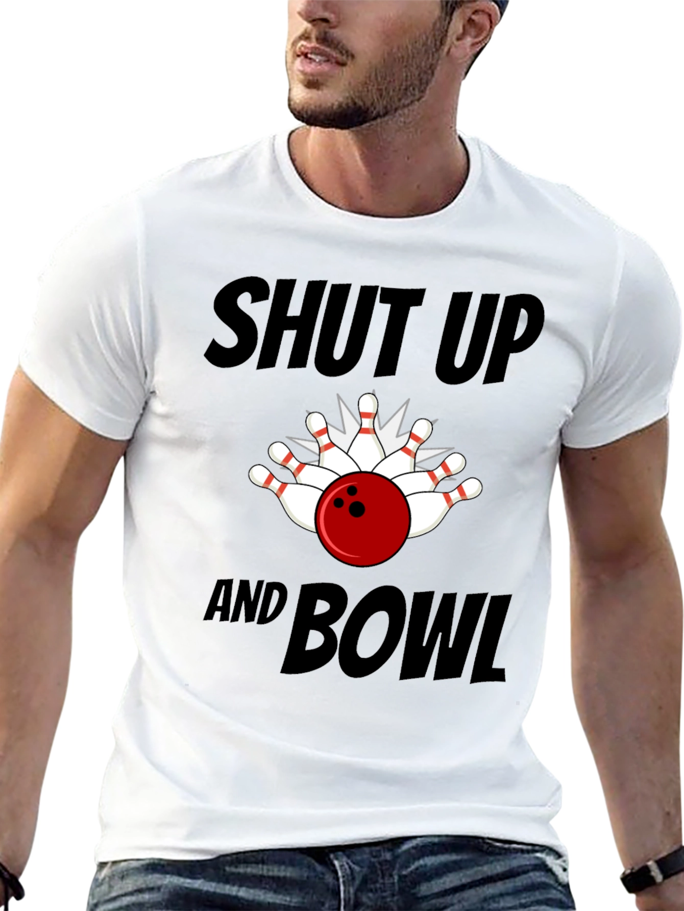 Shut Up and Bowl T-Shirt - Bowling Graphic Tee