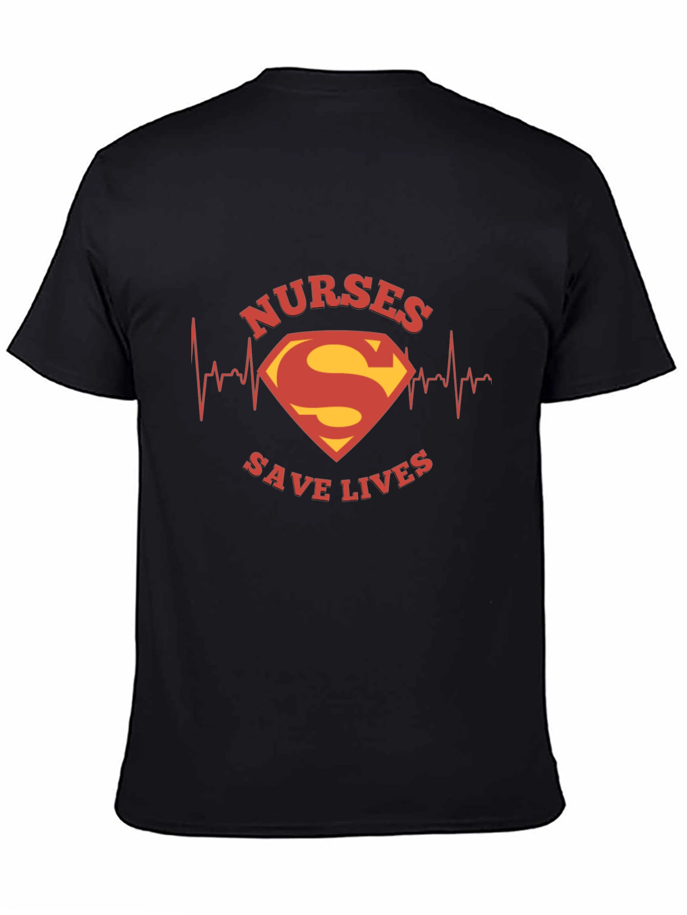 Nurses Save Lives Superman Style Black Tee