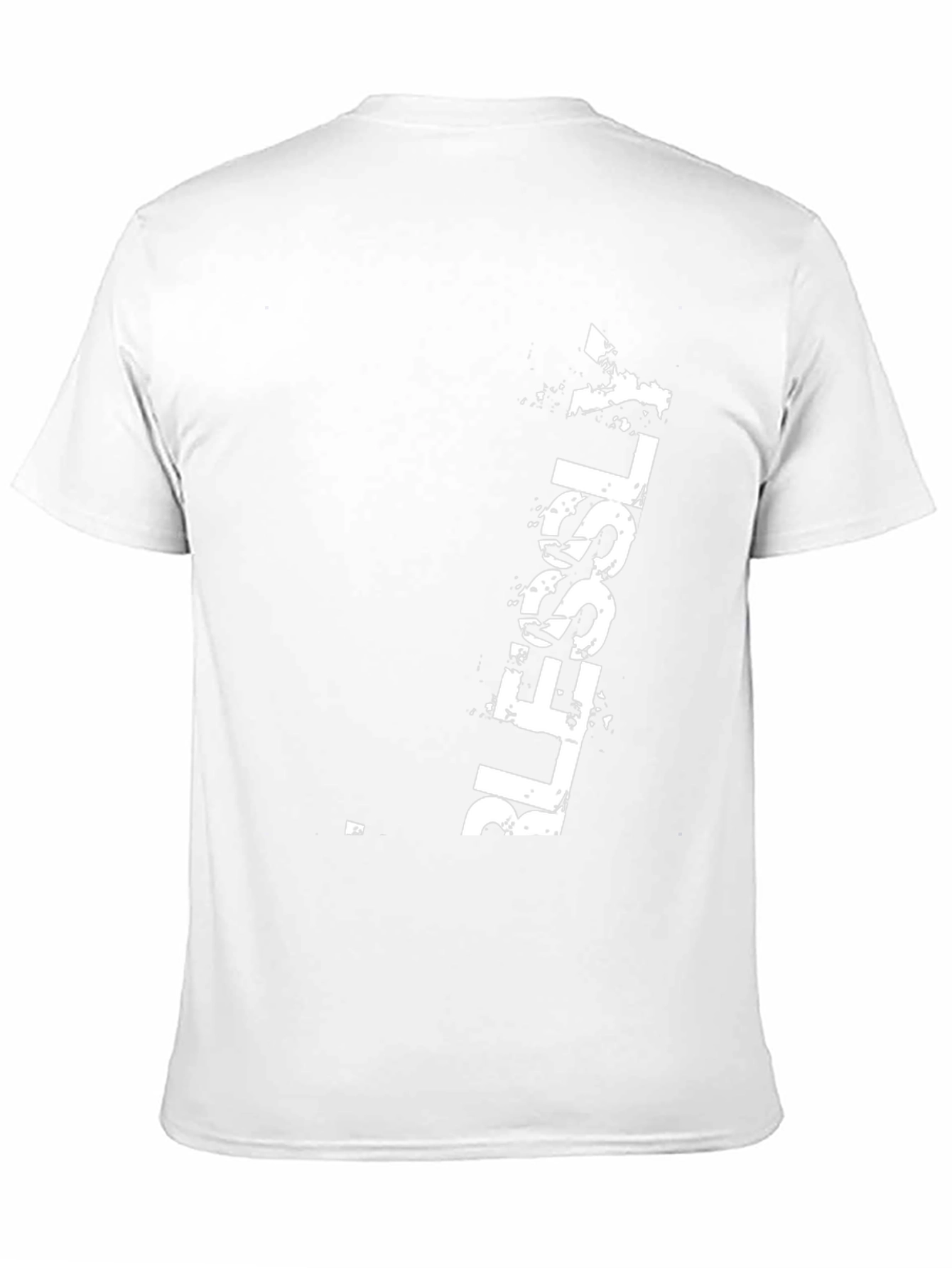 Mens Black T-Shirt with White BLESSLY Print