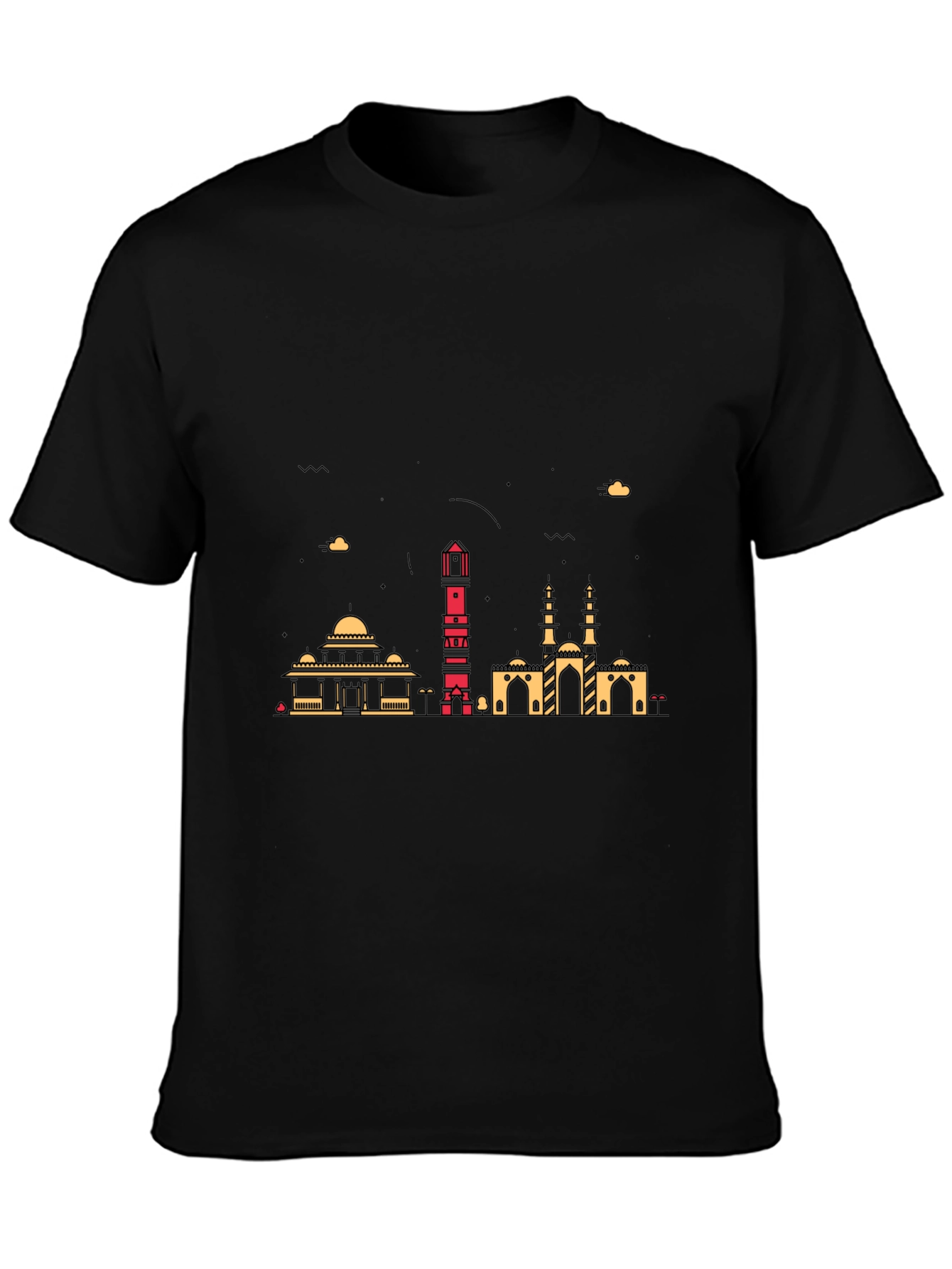 Urban Skyline Graphic Tee - Mens Black T-Shirt
