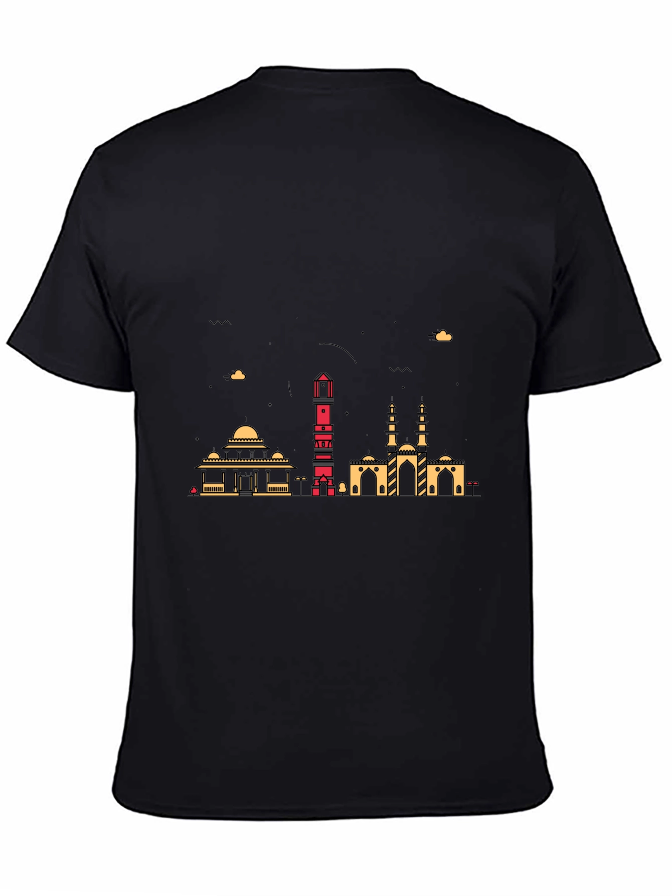 Urban Skyline Graphic Tee - Mens Black T-Shirt