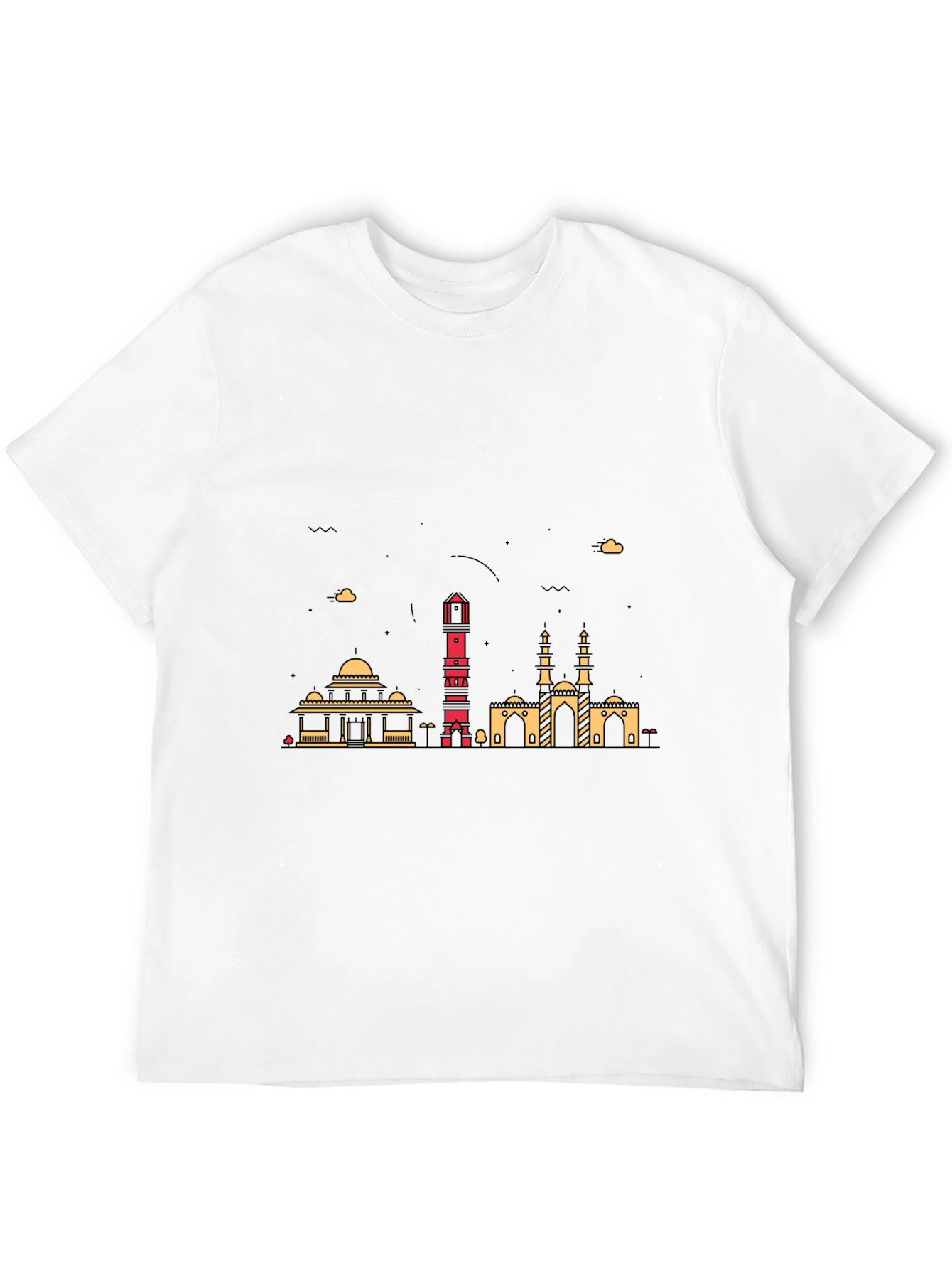 Urban Skyline Graphic Tee - Mens Black T-Shirt