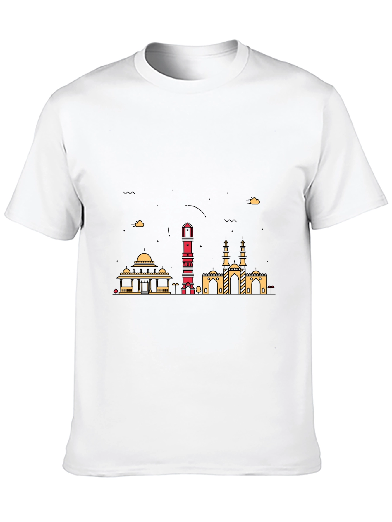 Urban Skyline Graphic Tee - Mens Black T-Shirt
