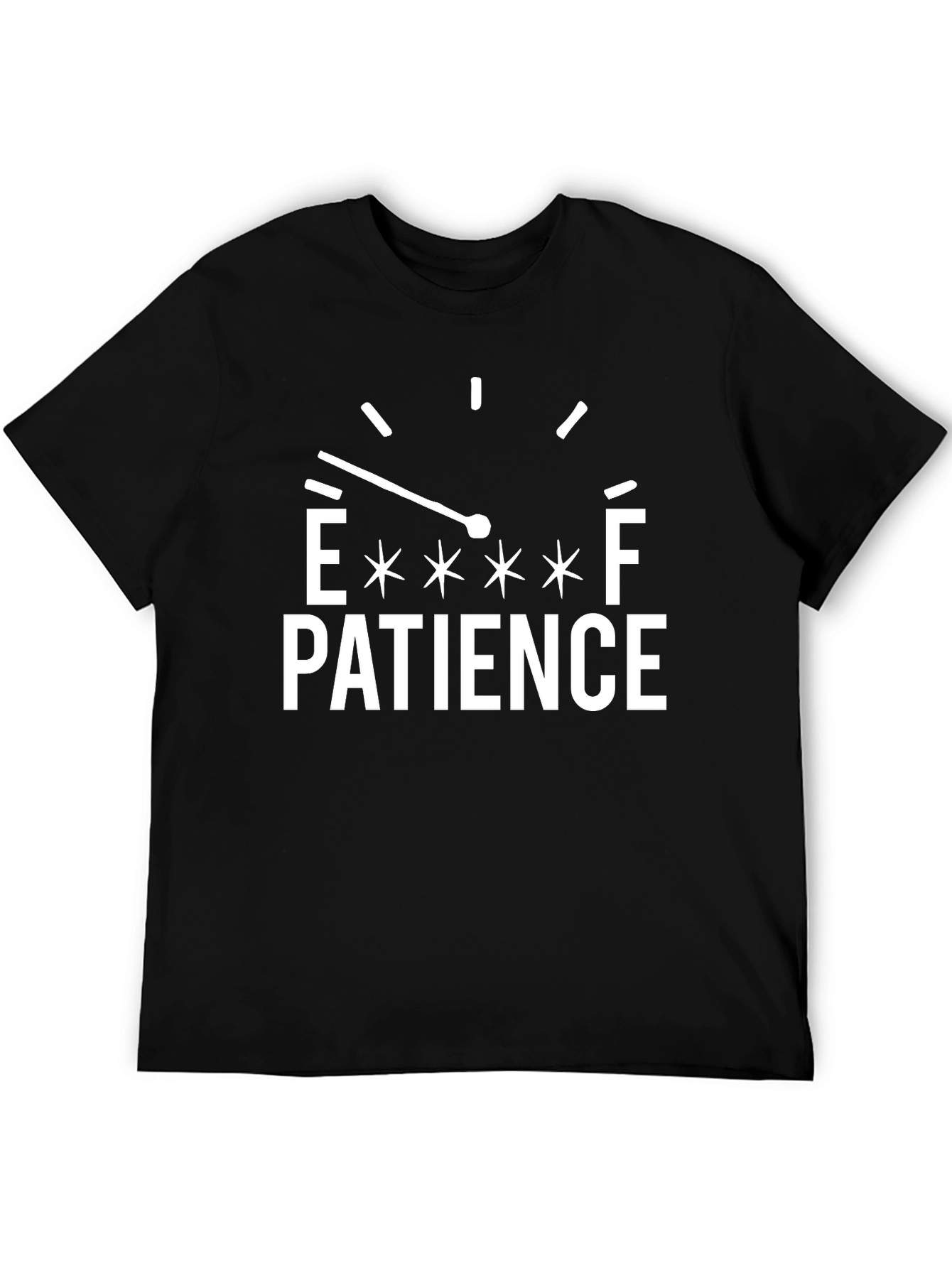 Empty Patience Gauge Mens Black Graphic Tee