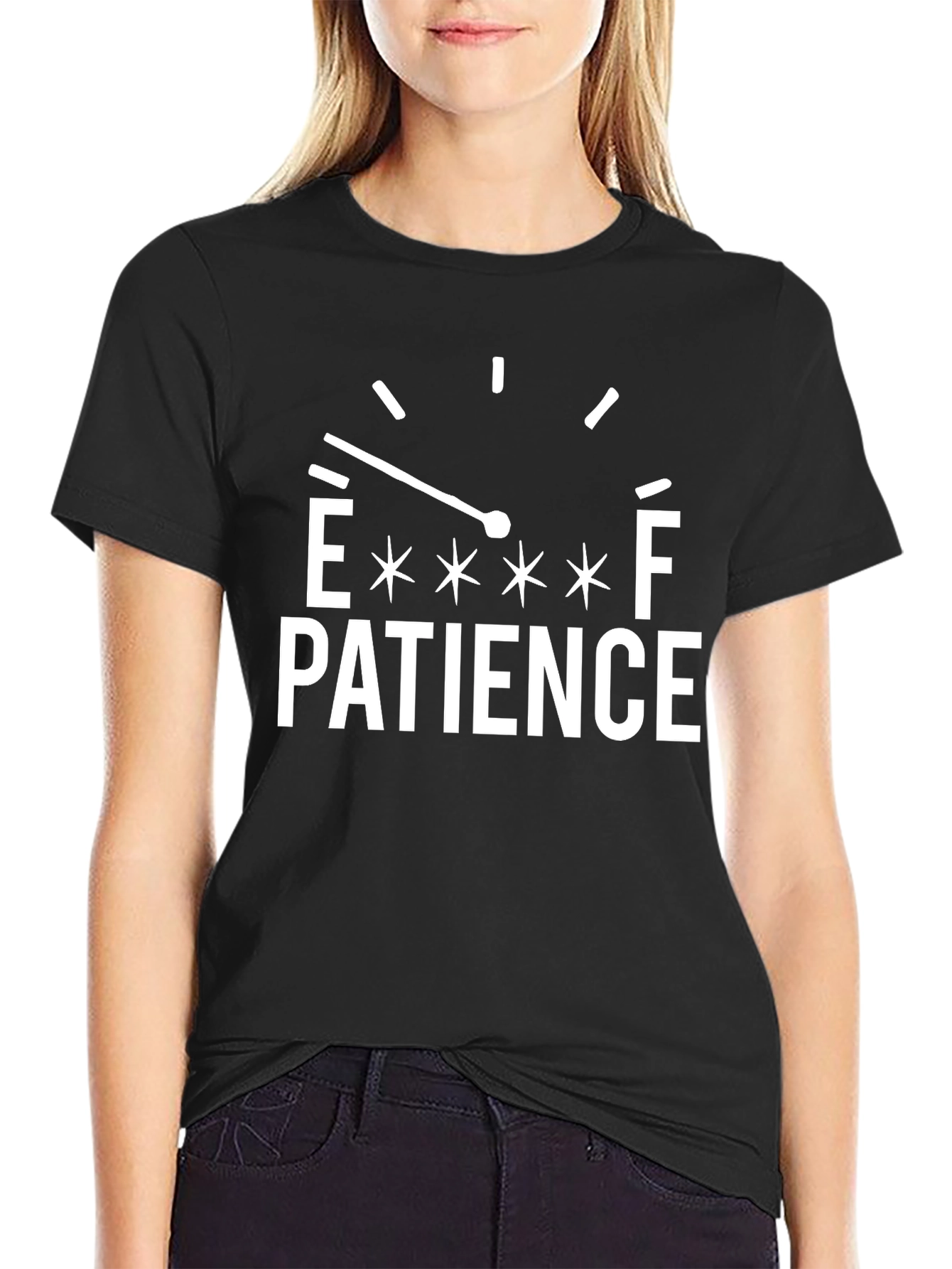 Empty Patience Gauge Mens Black Graphic Tee