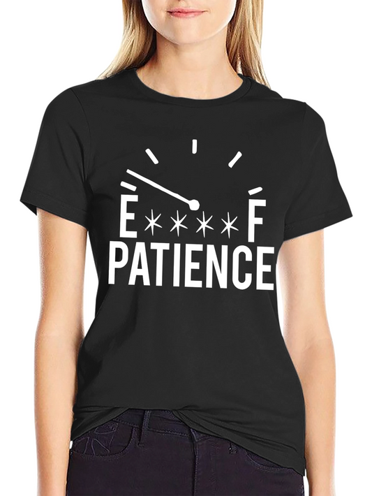 Empty Patience Gauge Mens Black Graphic Tee