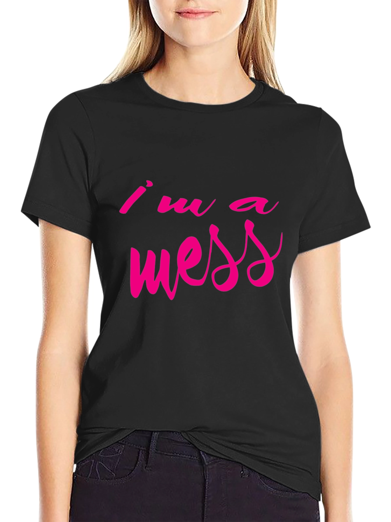 Im a Mess Graphic Tee - Casual Style