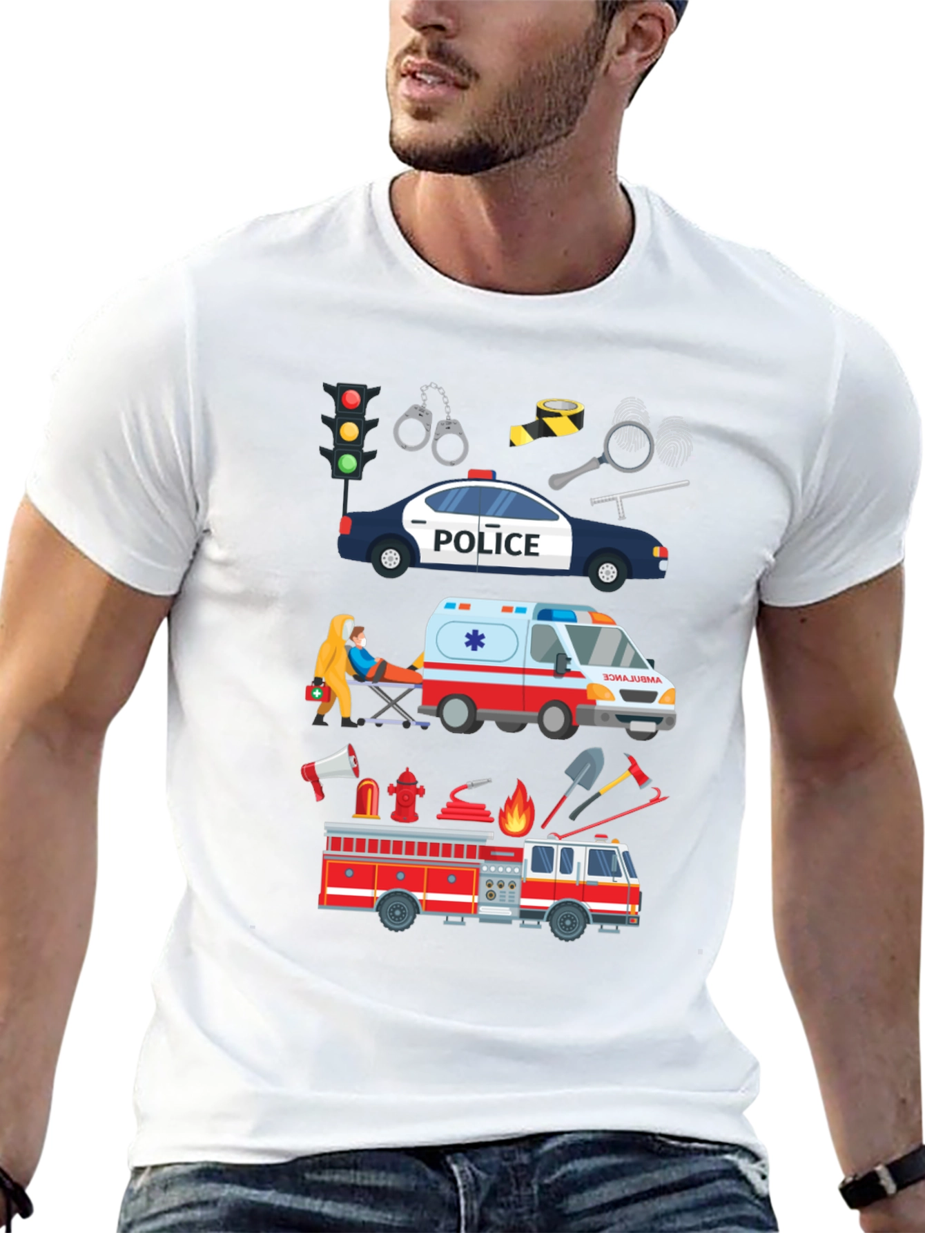 Emergency Vehicle Graphic T-Shirt