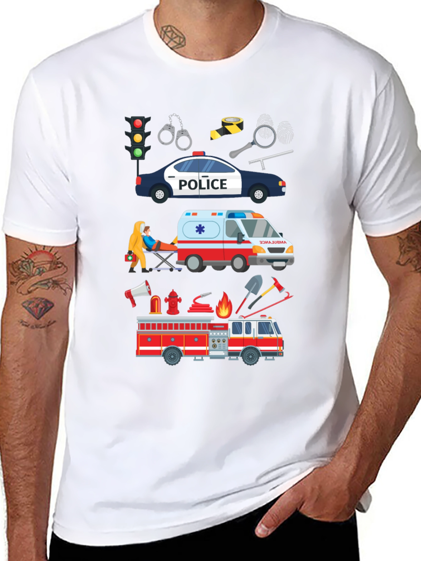 Emergency Vehicle Graphic T-Shirt
