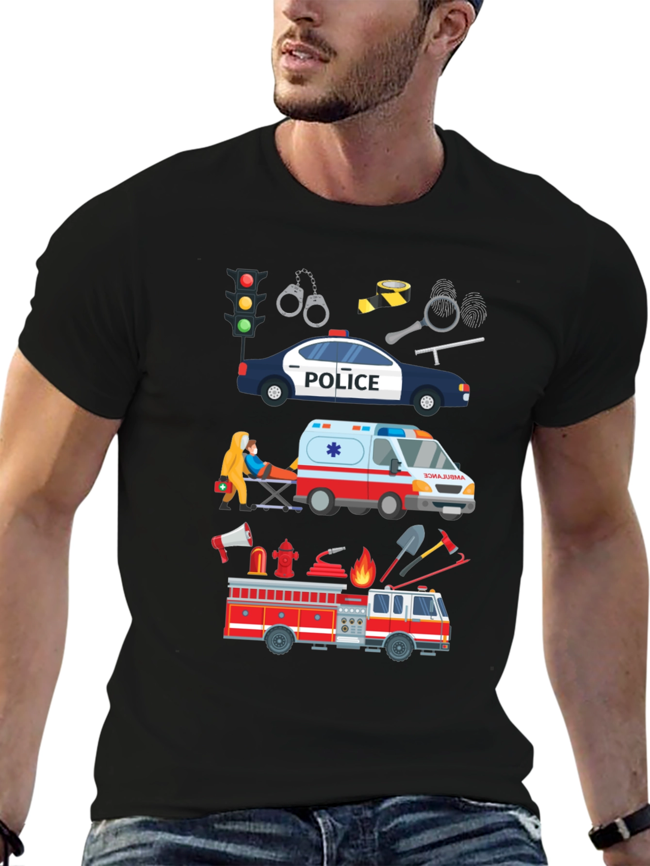 Emergency Vehicle Graphic T-Shirt