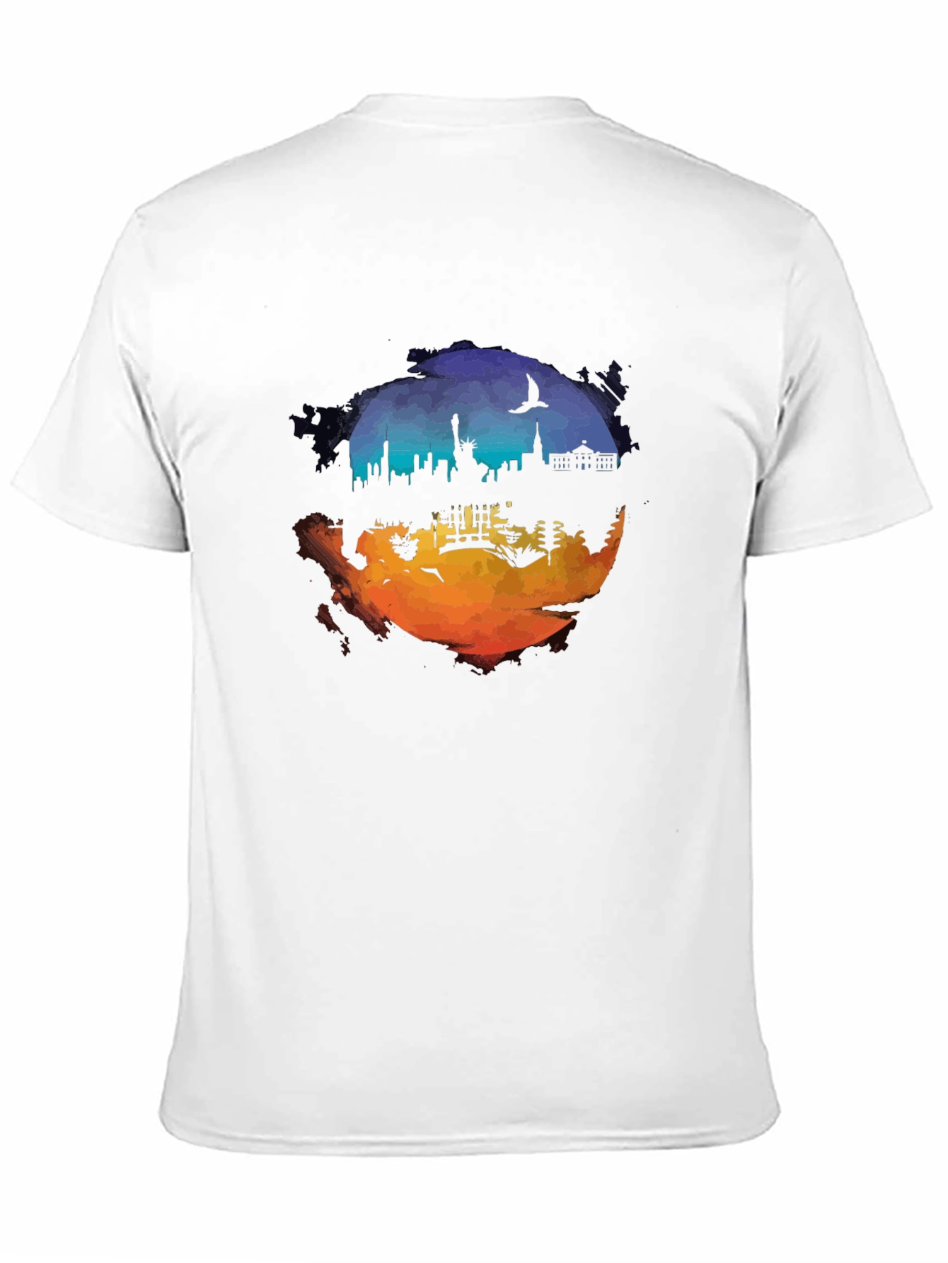 Cityscape Silhouette Graphic T-Shirt