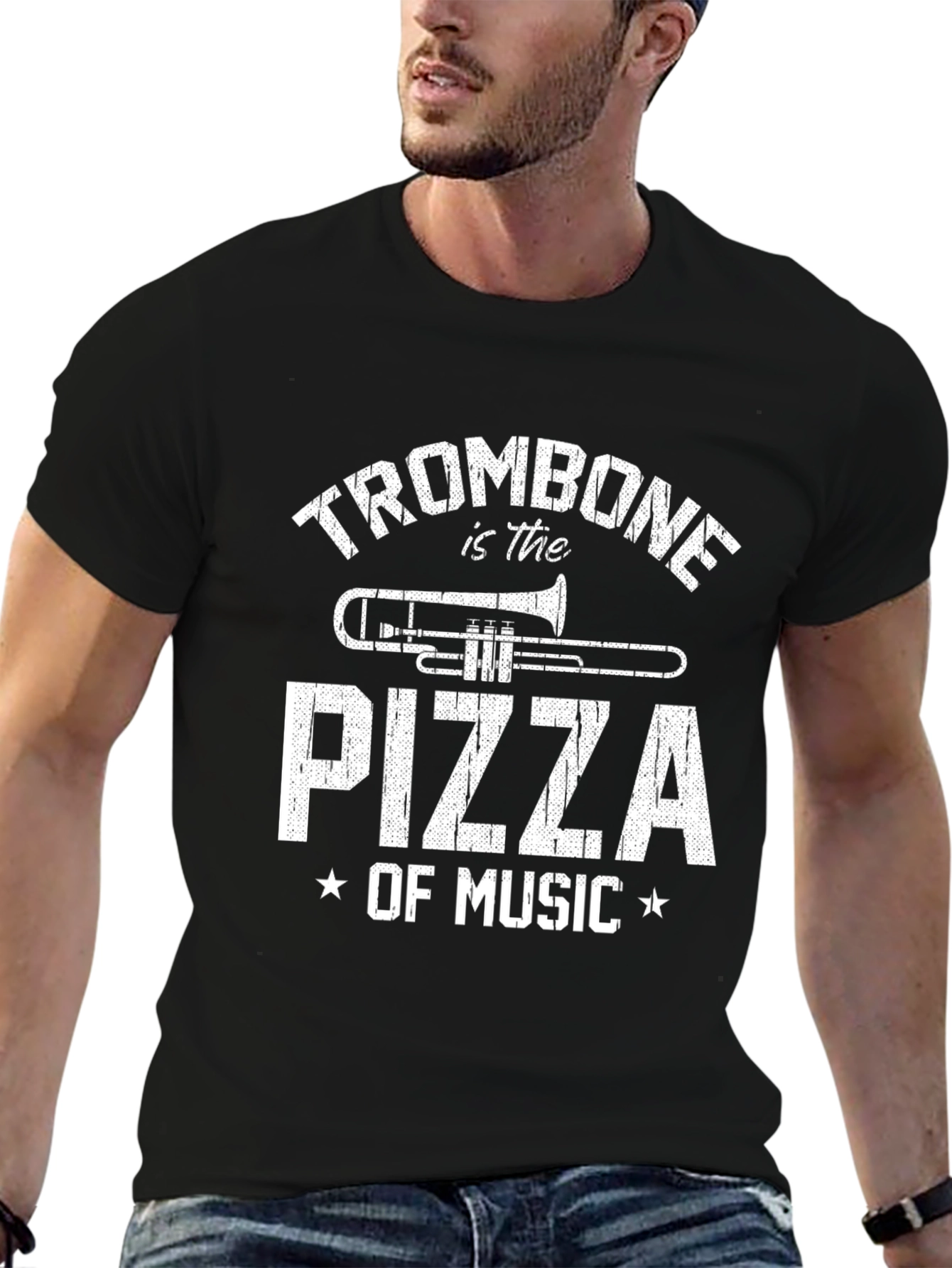 Trombone is the Pizza of Music - Funny T-Shirt