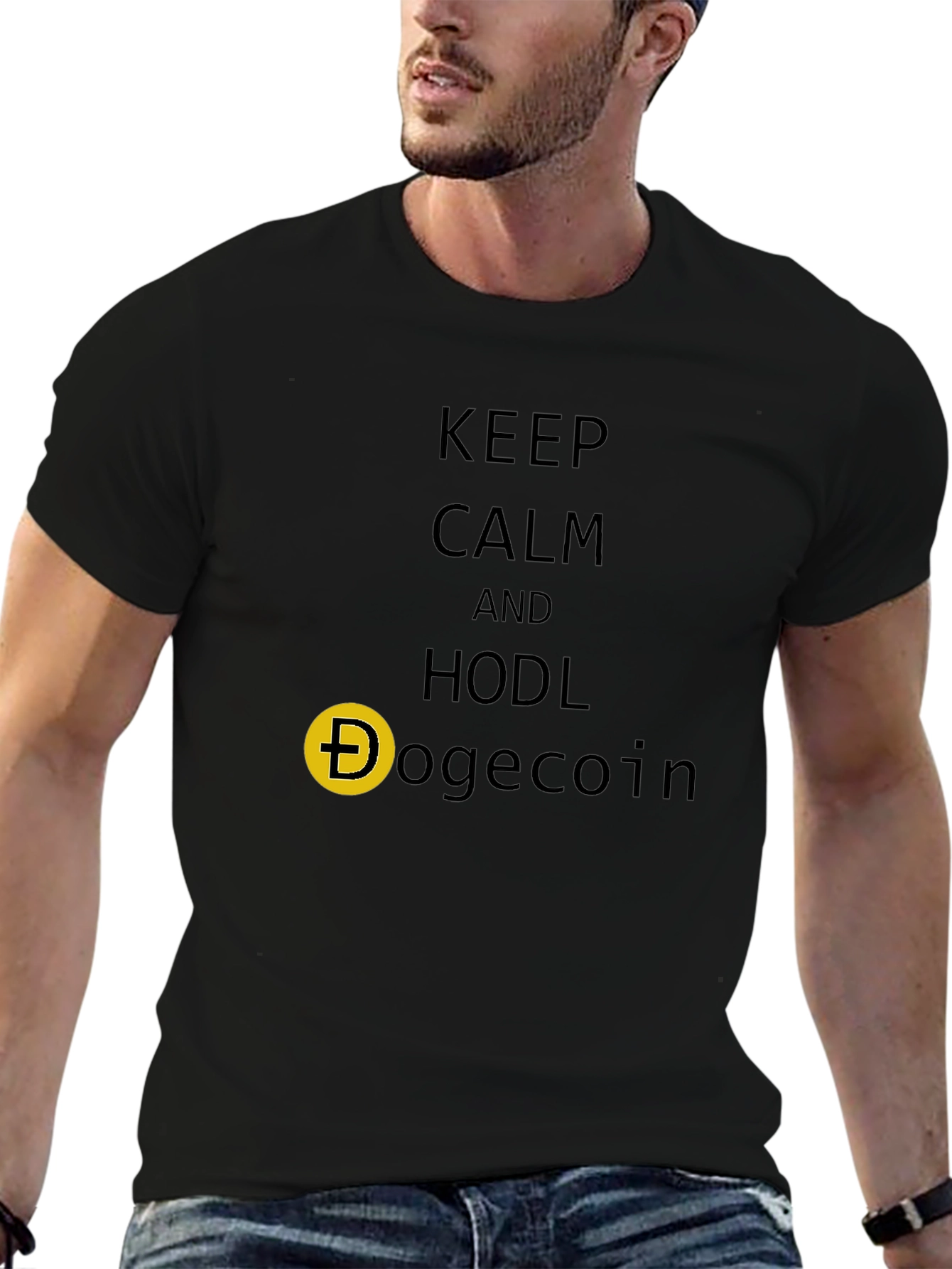 Keep Calm HODL Dogecoin Crypto T-Shirt