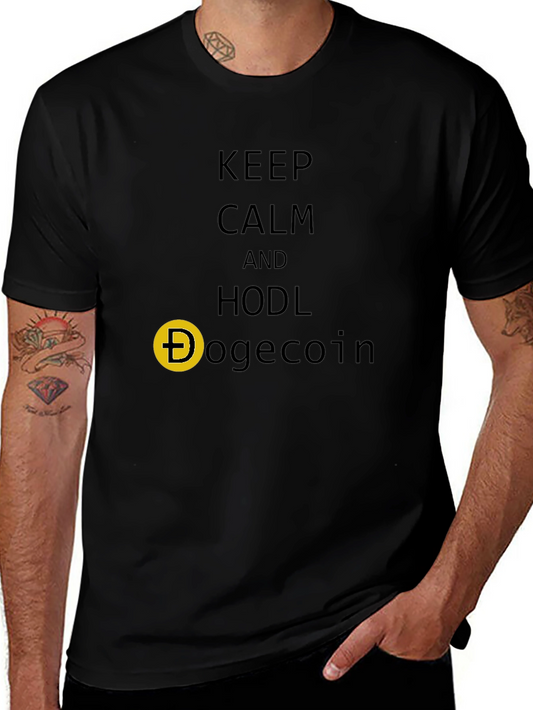 Keep Calm HODL Dogecoin Crypto T-Shirt