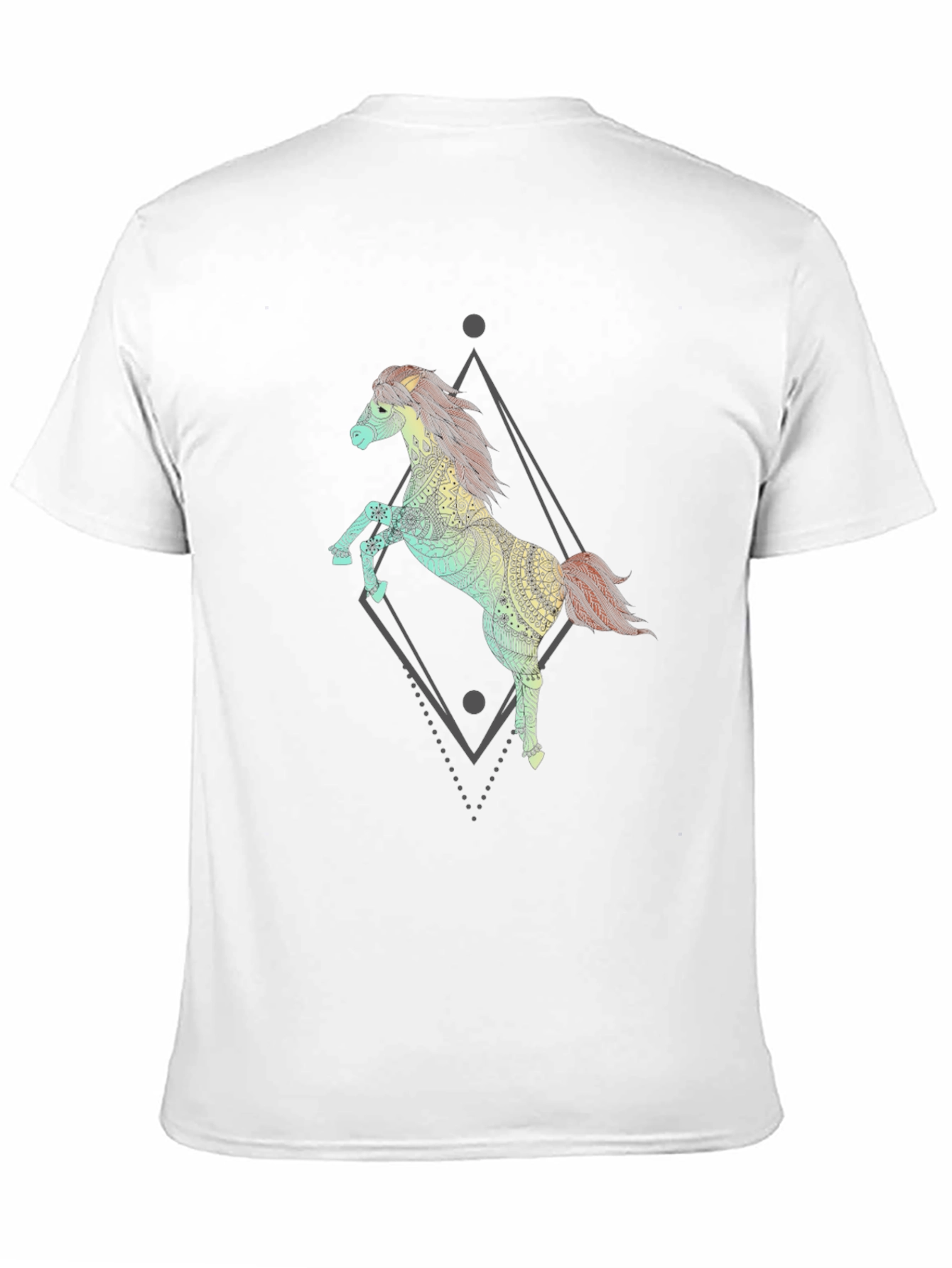 Equine Art Tee - Mens Black Graphic T-Shirt