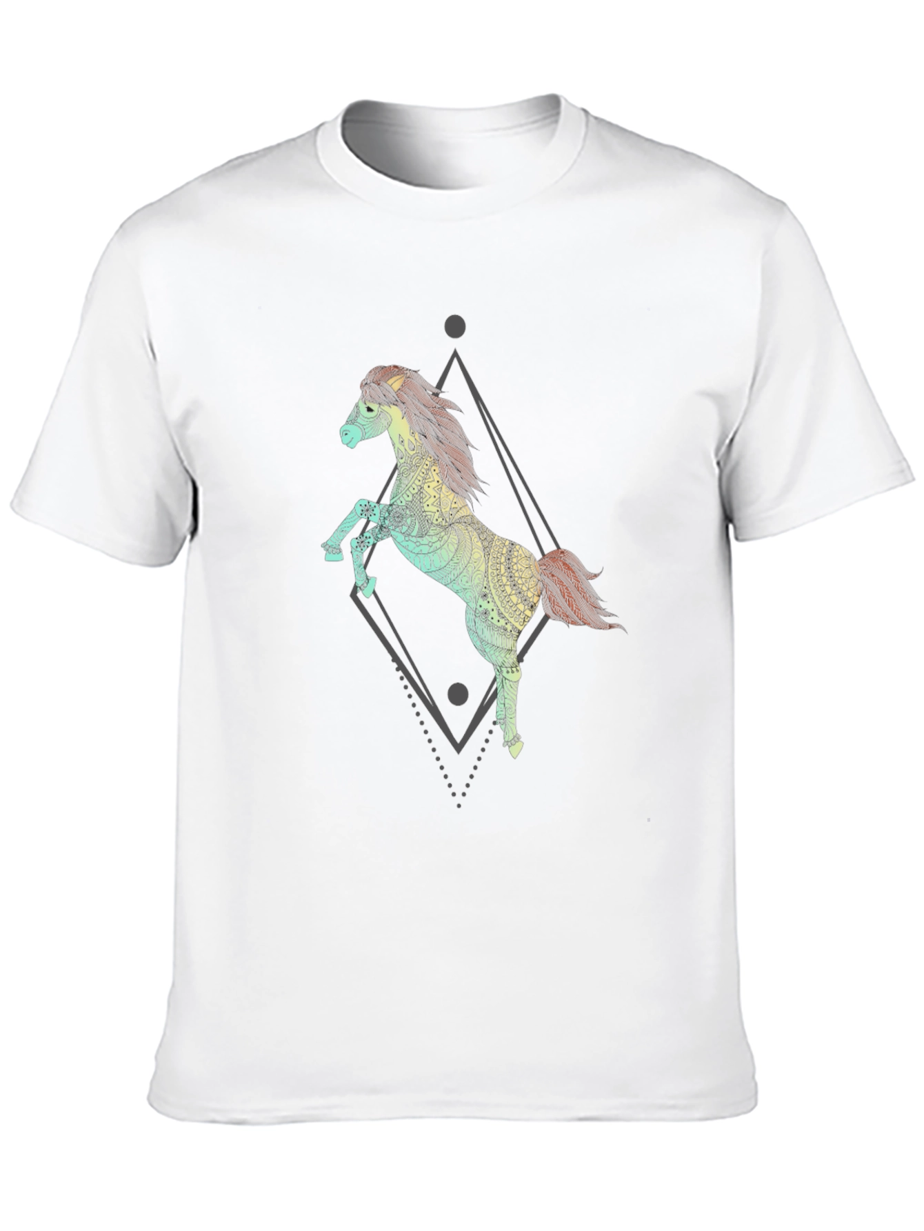 Equine Art Tee - Mens Black Graphic T-Shirt
