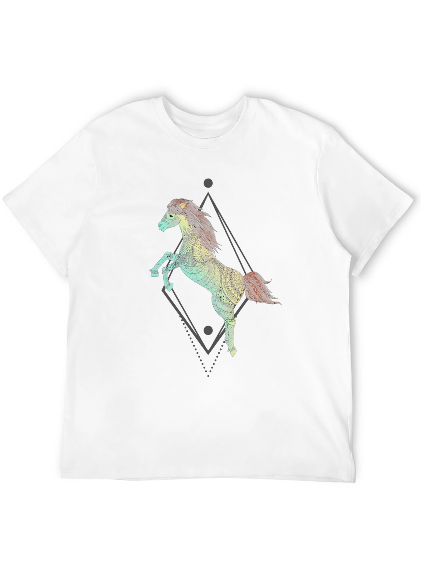 Equine Art Tee - Mens Black Graphic T-Shirt