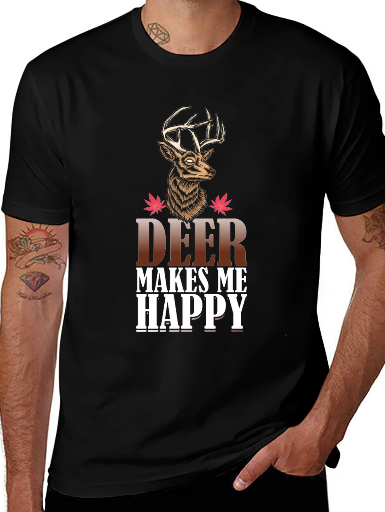 Deer Makes Me Happy Graphic Tee