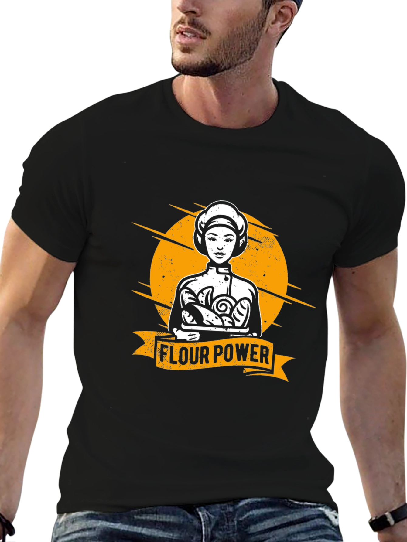 Flour Power Baker T-Shirt - Unique Graphic Tee