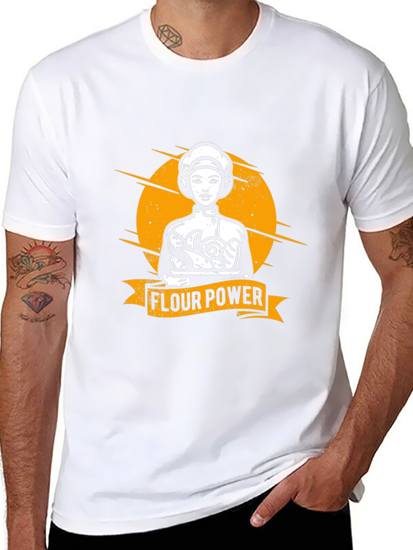 Flour Power Baker T-Shirt - Unique Graphic Tee