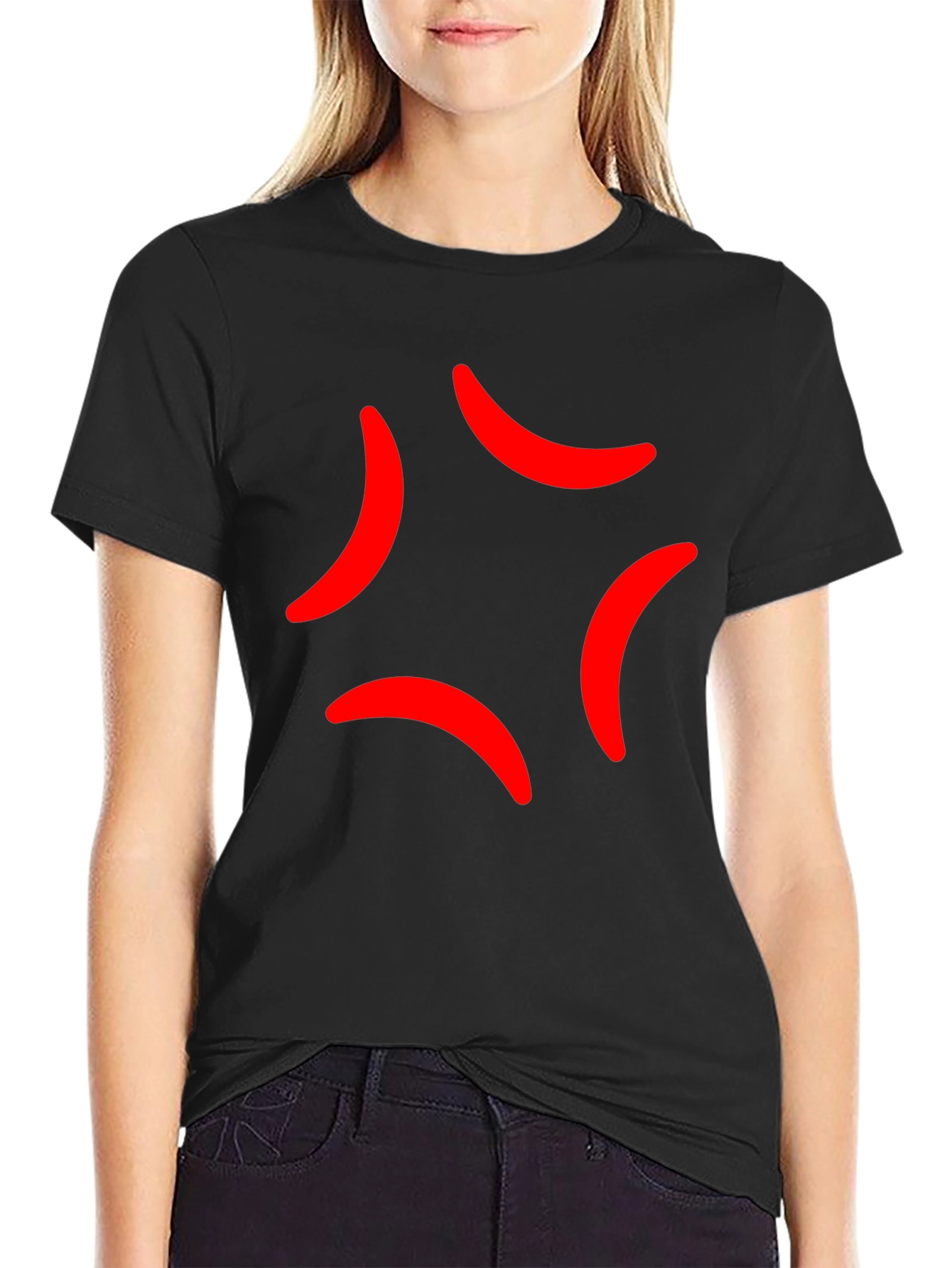 Anger Mark Emoji Black T-Shirt