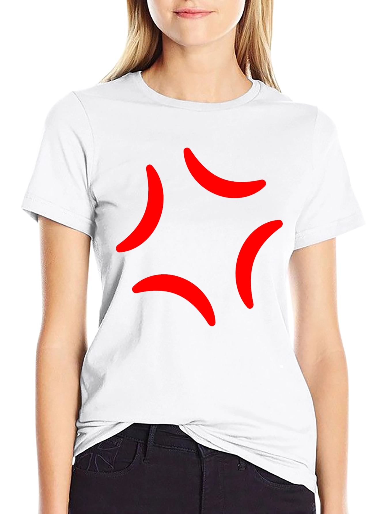 Anger Mark Emoji Black T-Shirt