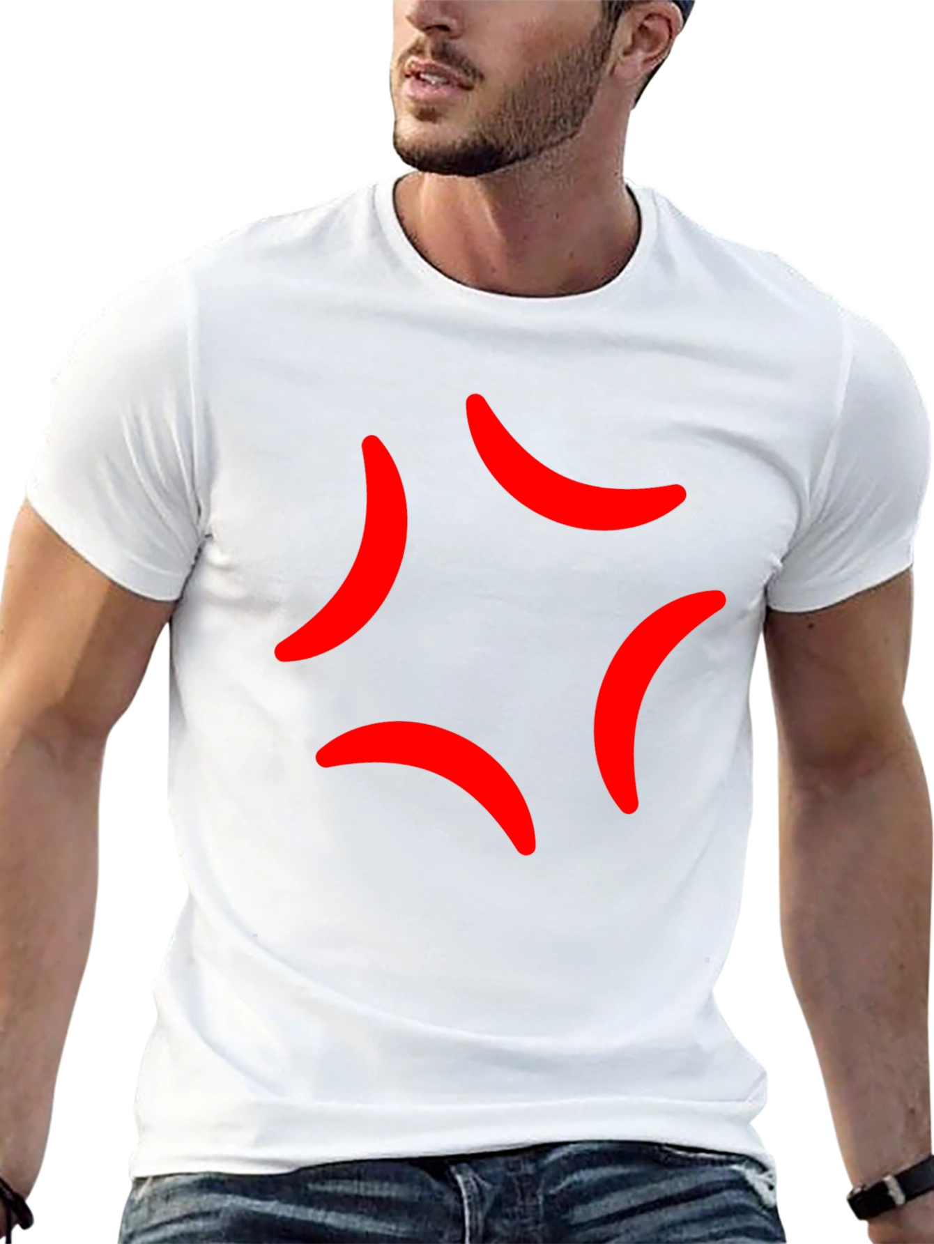 Anger Mark Emoji Black T-Shirt