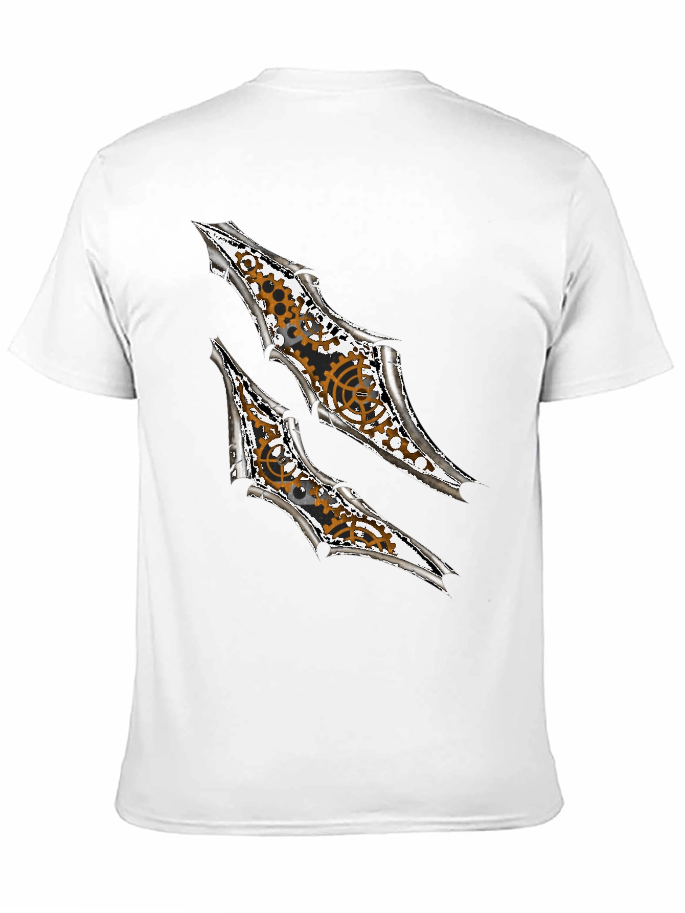 Steampunk Claw Design Graphic Black T-Shirt