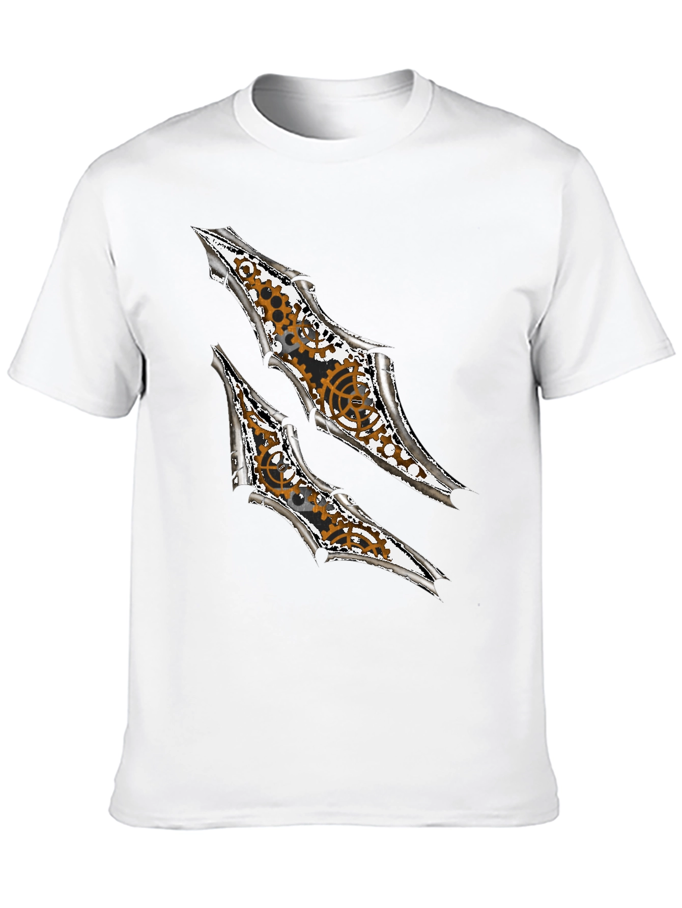 Steampunk Claw Design Graphic Black T-Shirt